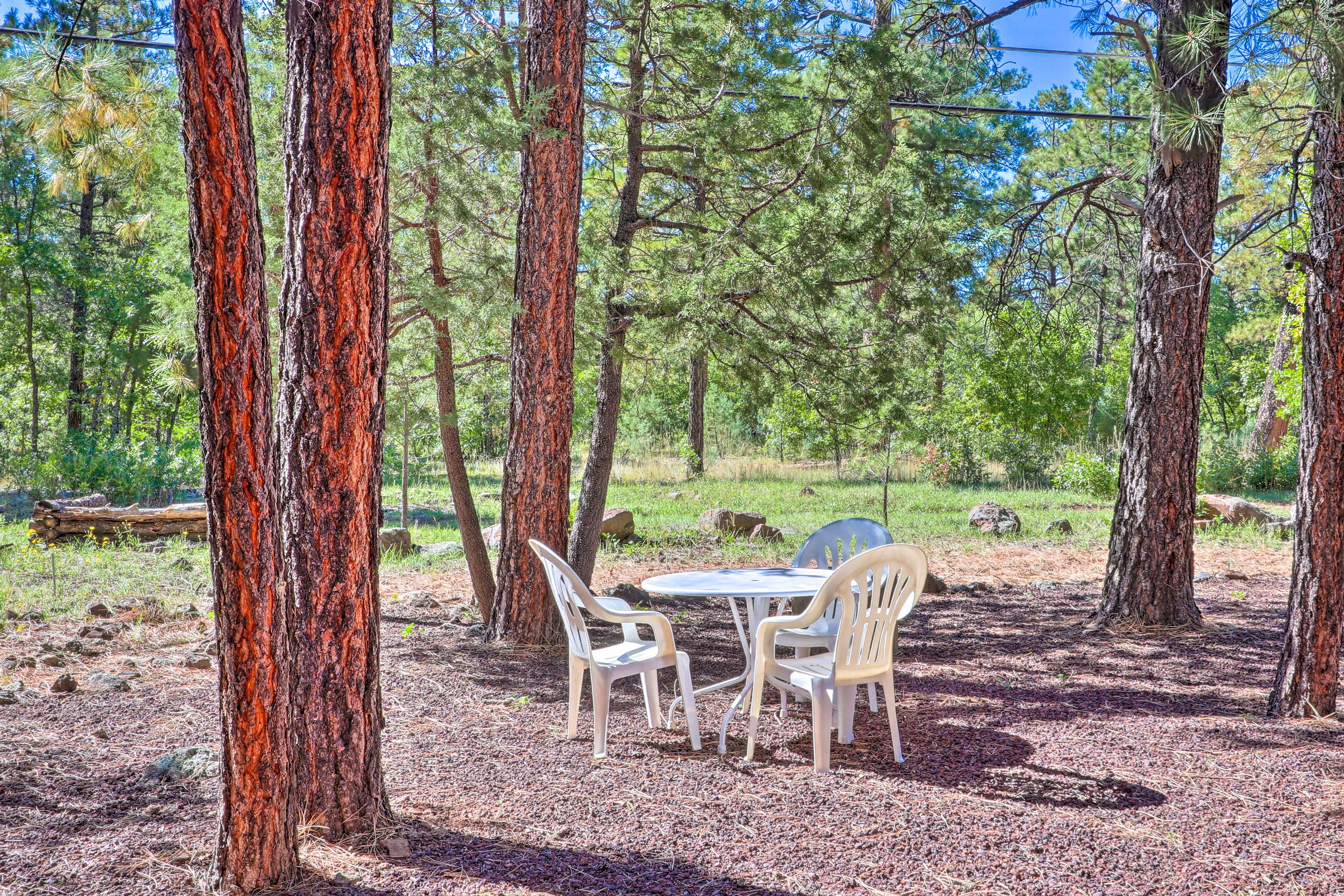 Delight in a savory barbecue dinner outside.