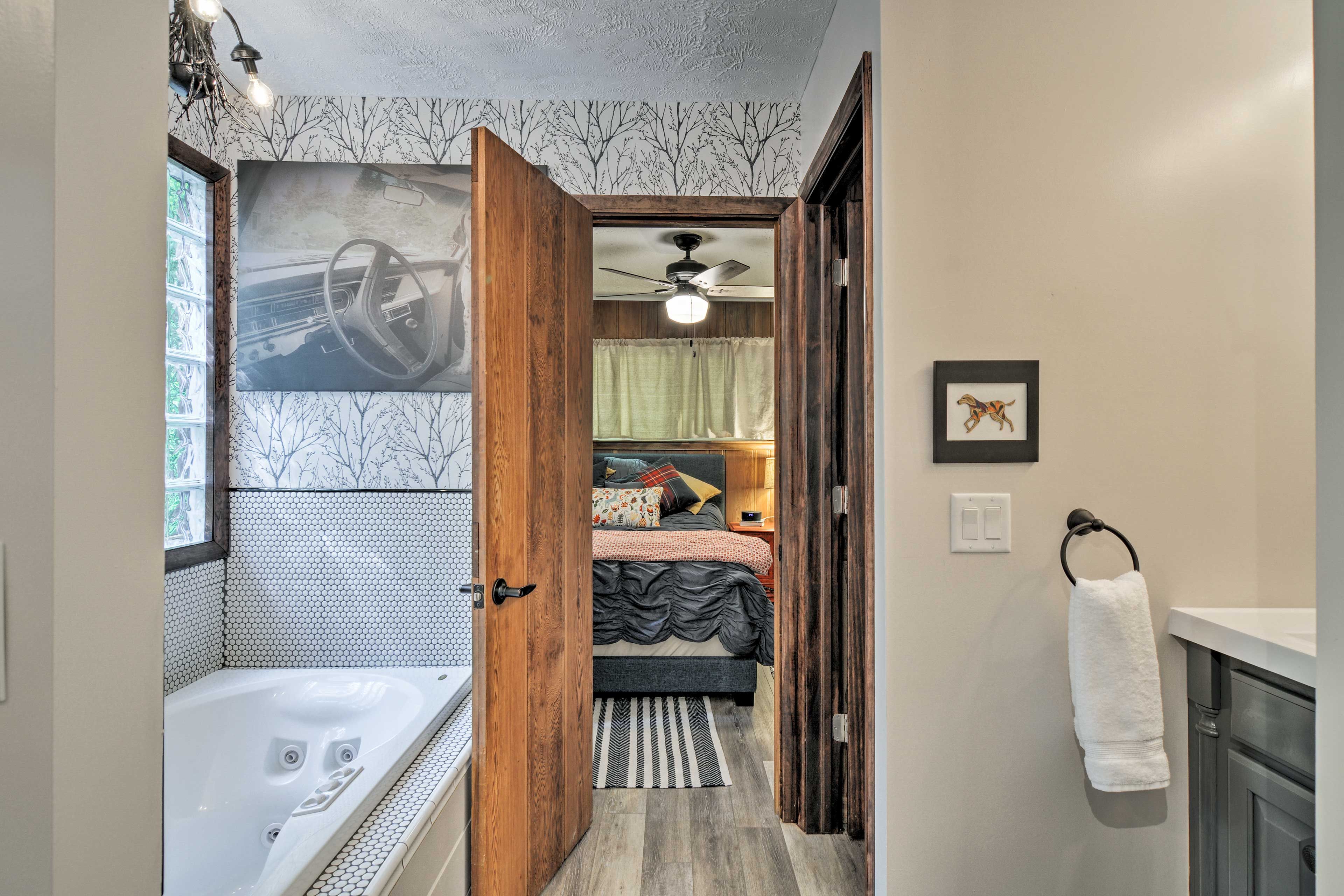Go ahead - treat yourself to a long soak in the jetted bathtub.
