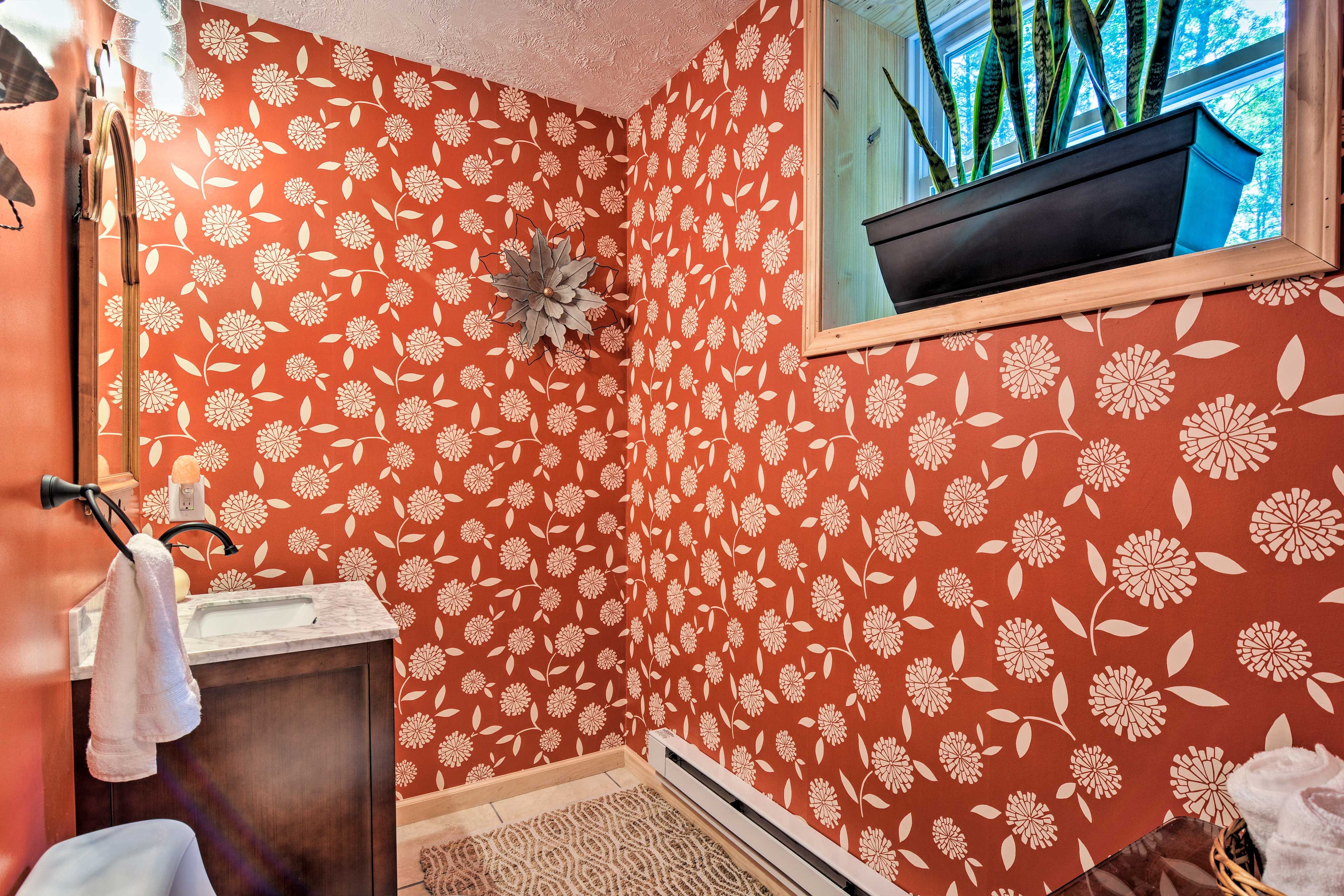 Half bathrooms are always convenient when traveling with larger groups.