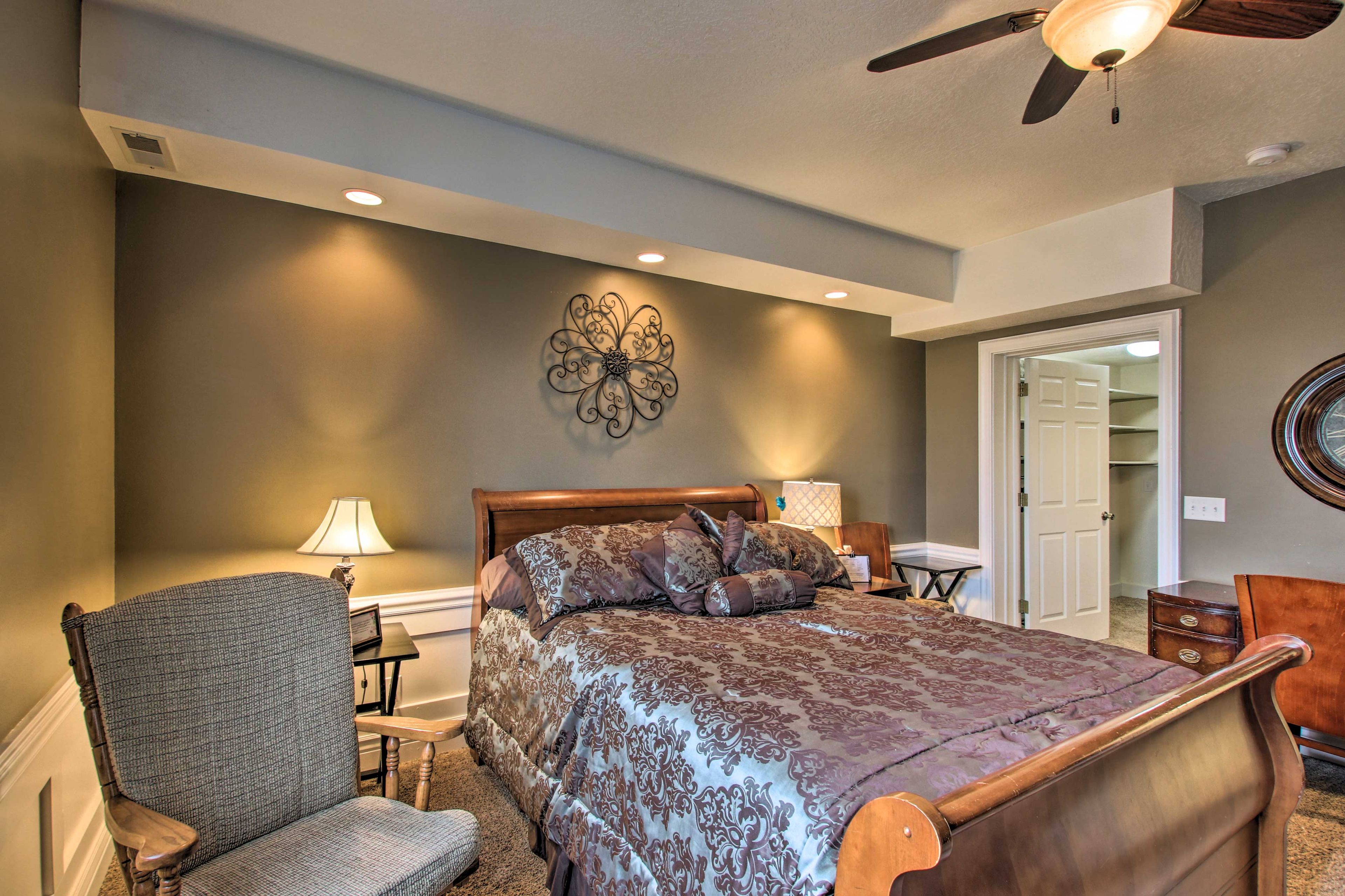 There's also a rocking chair you can relax in.