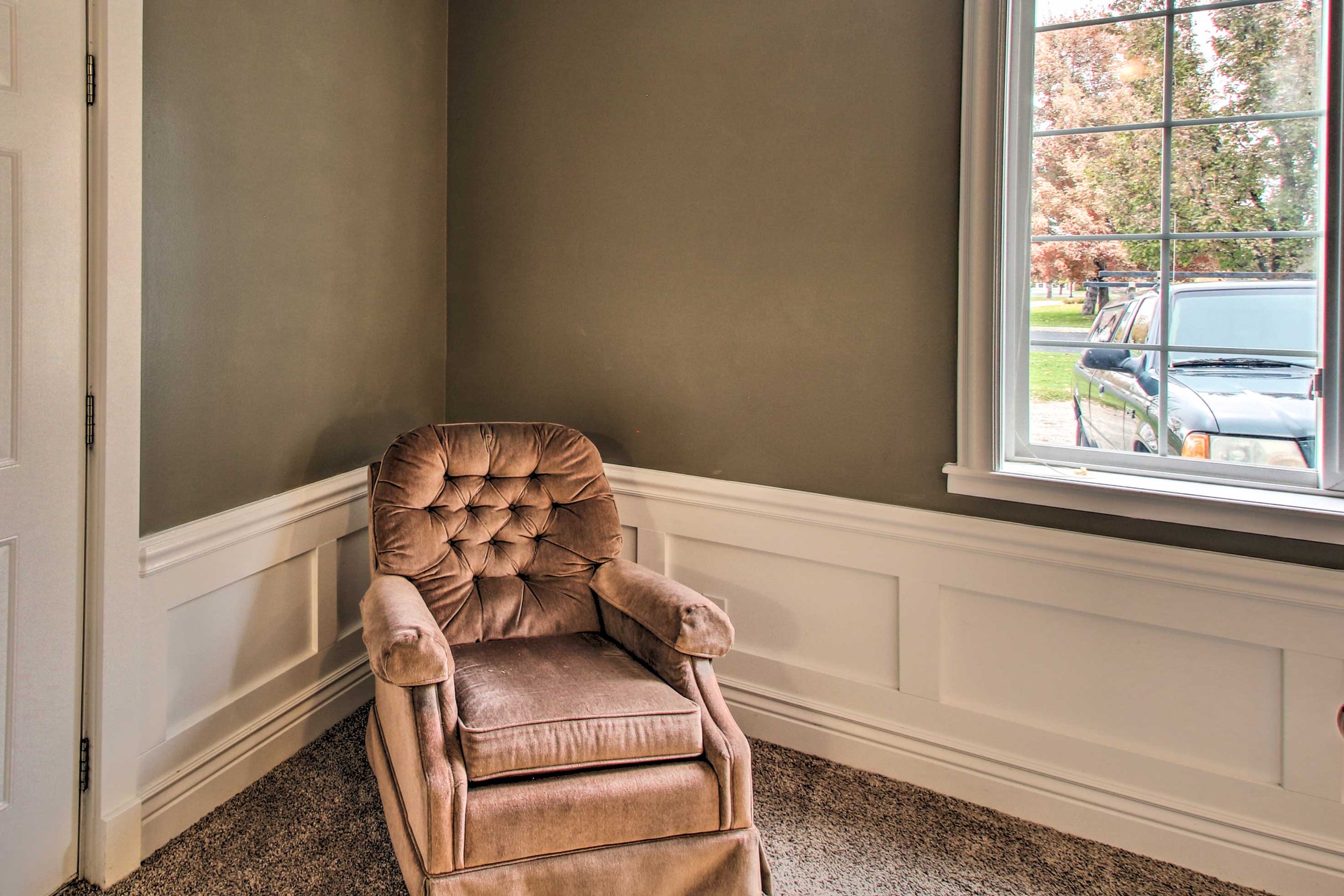 Read a few pages of your book in this comfortable chair!