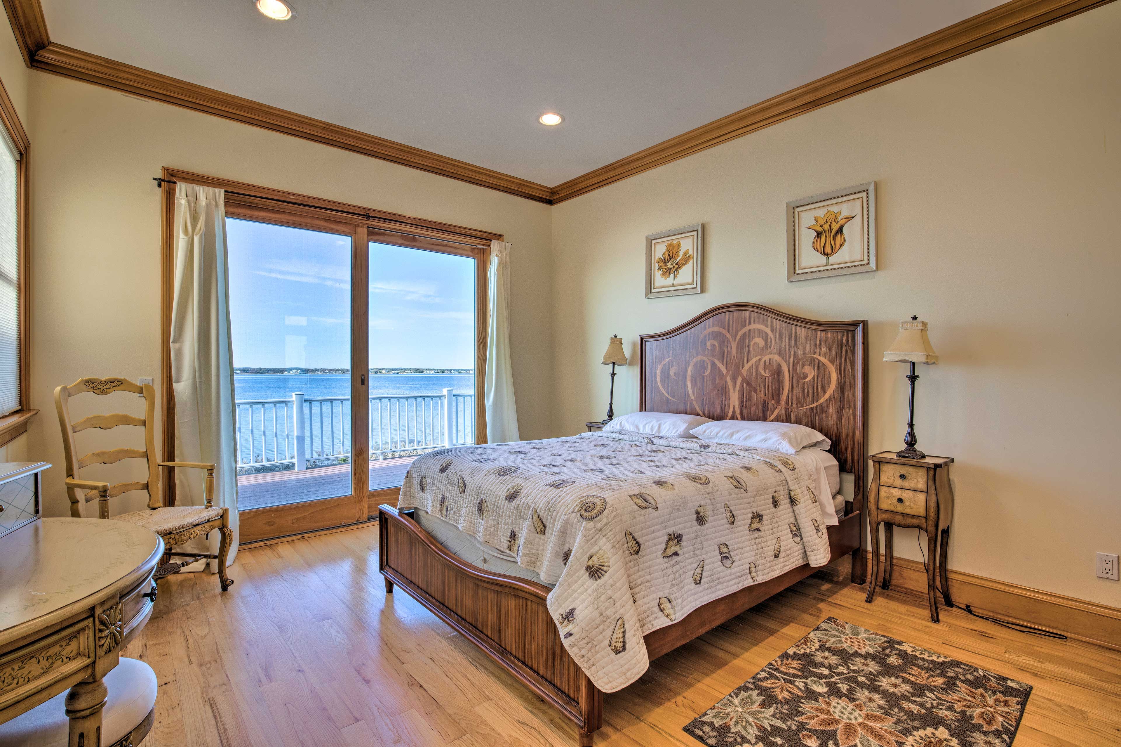 Bedroom 2 | Queen Bed | Waterfront Views | 1st Floor