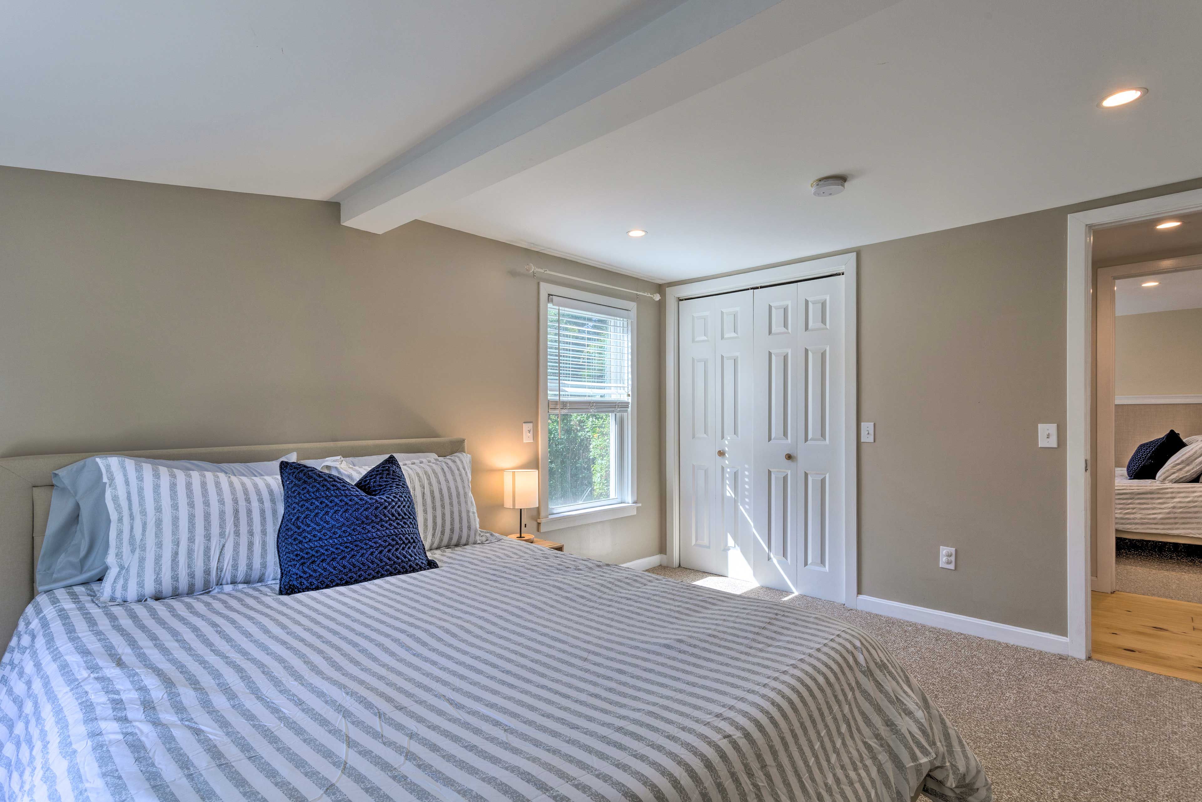 Two guests can claim the queen bed.