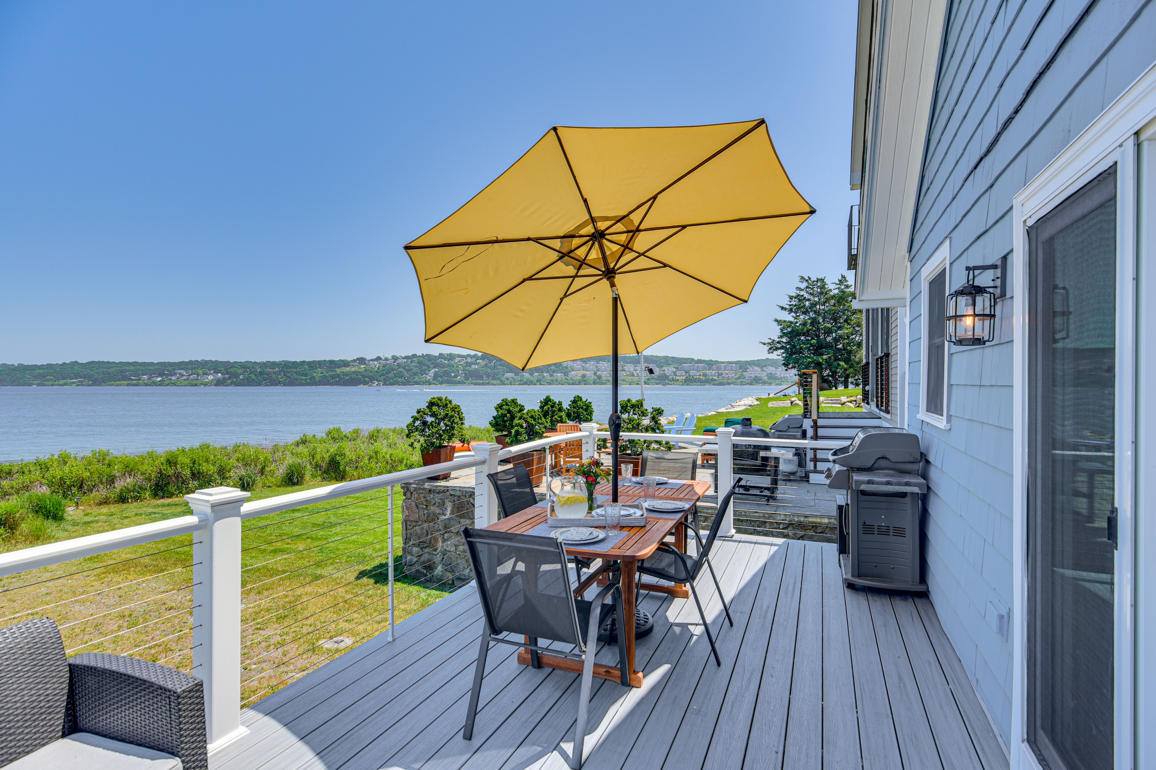 Private Deck | Outdoor Dining Table | Bay Views