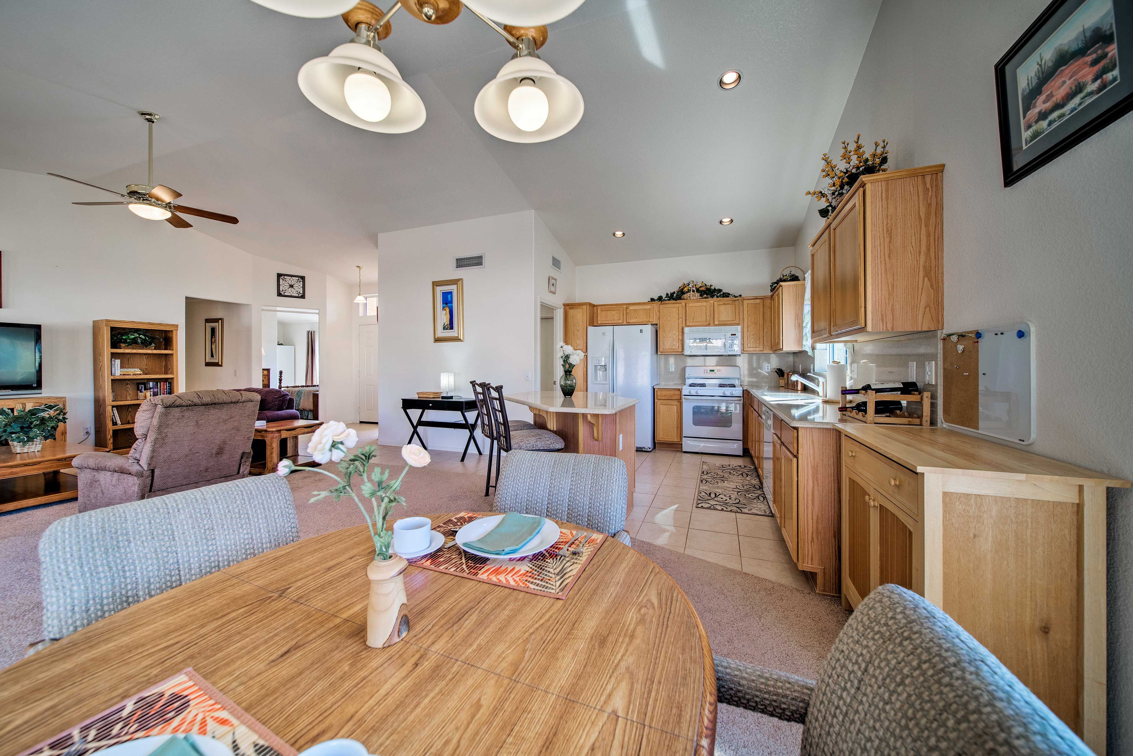 Enjoy your morning coffee at the table or breakfast bar!