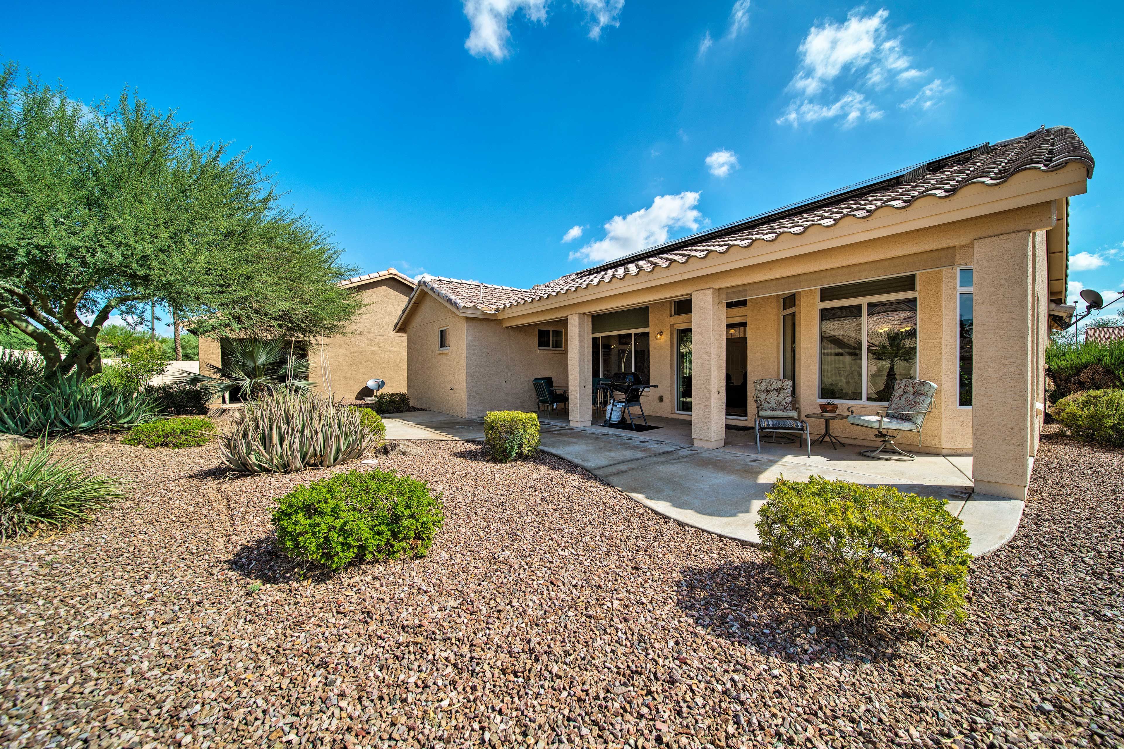 Discover the desert in style from this single-story abode.