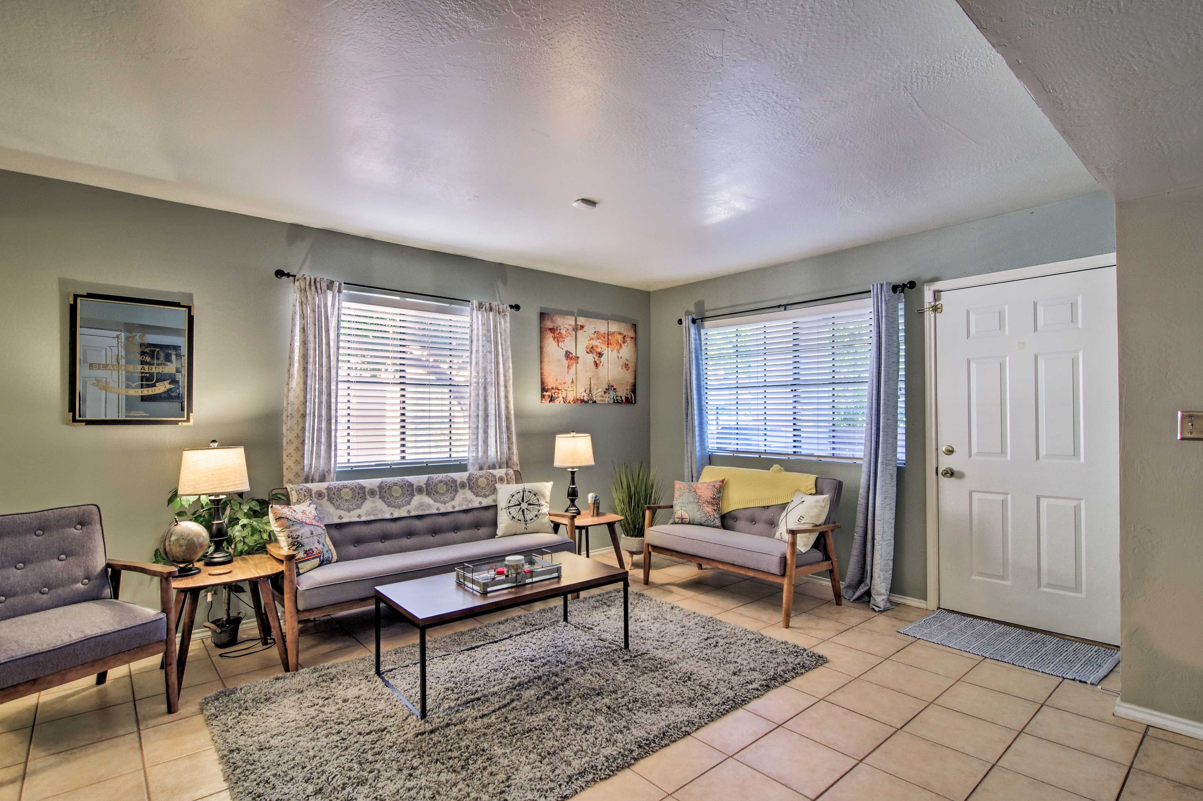 The spacious interior is both elegant and comfortable.