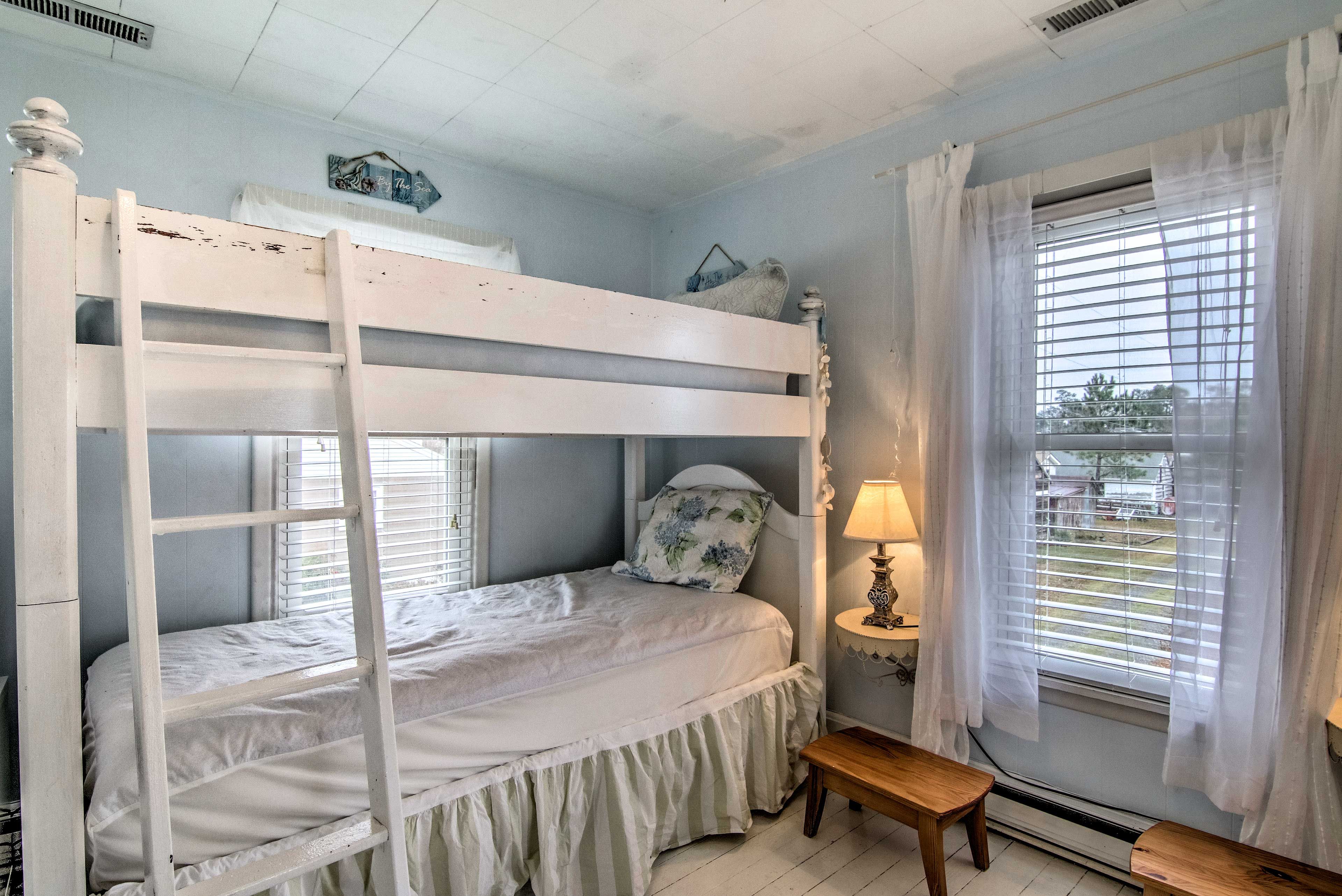The kids will love having a sleepover in the bunk room!