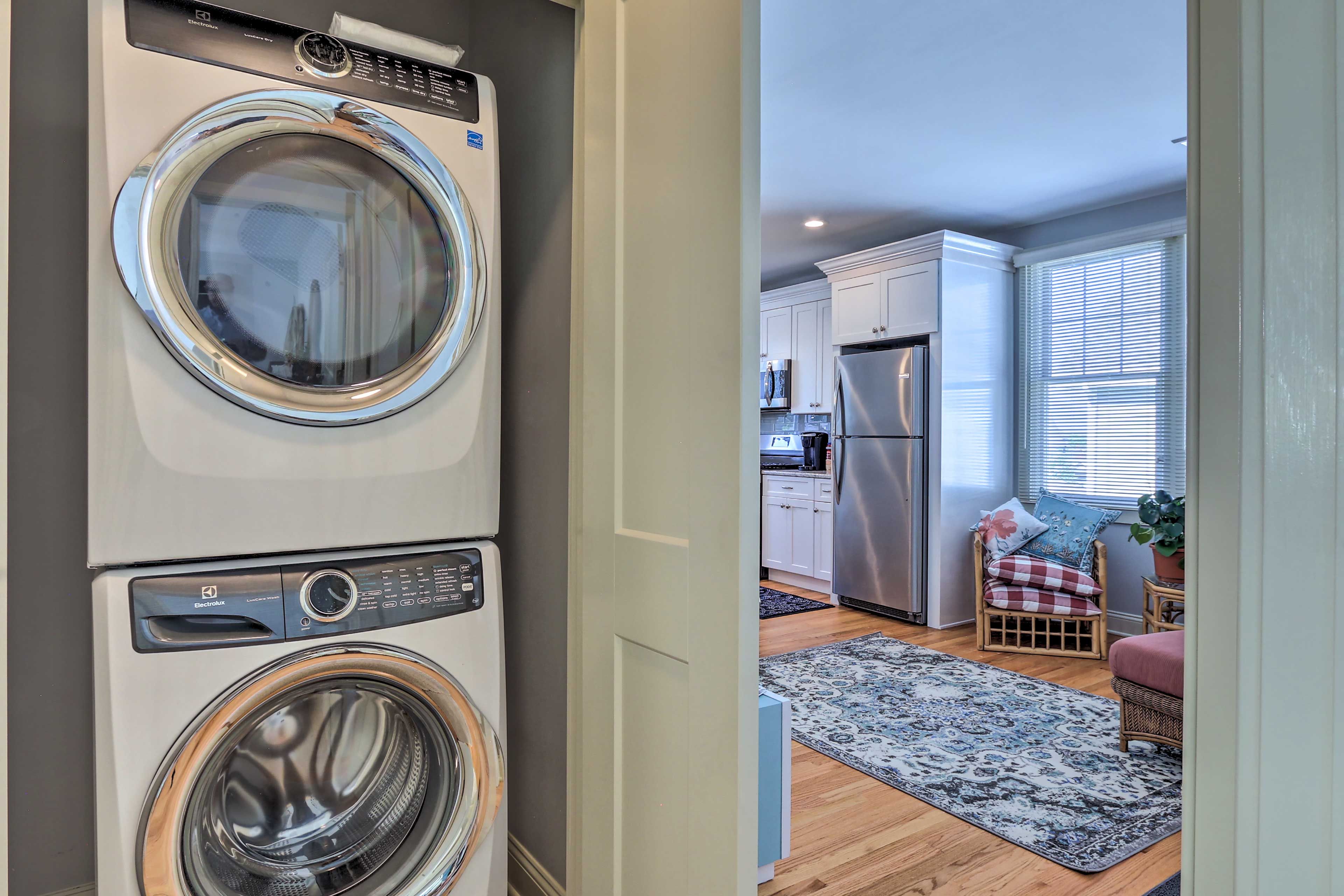 Stacked Laundry Machines