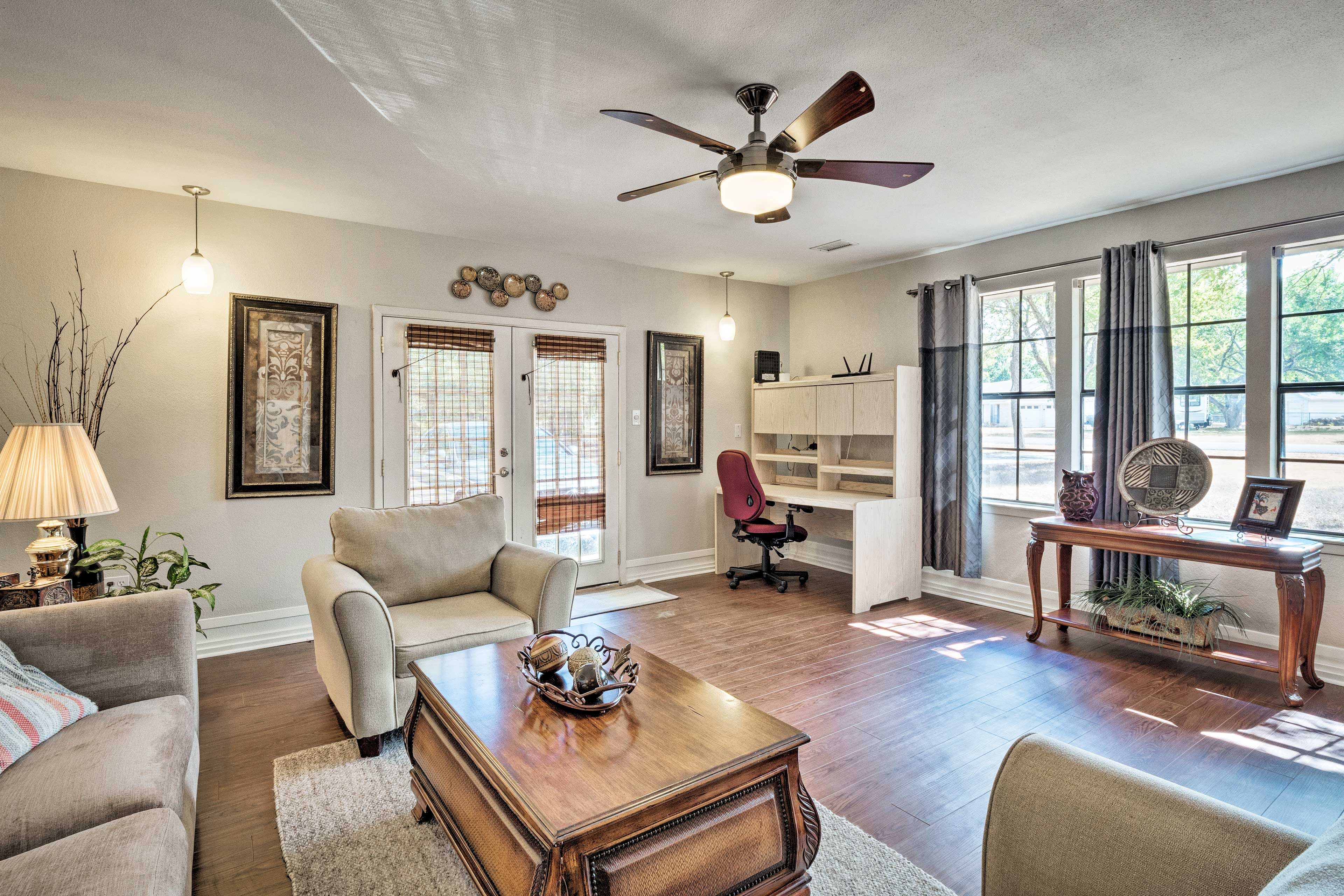 You'll have access to a laptop-friendly workspace.