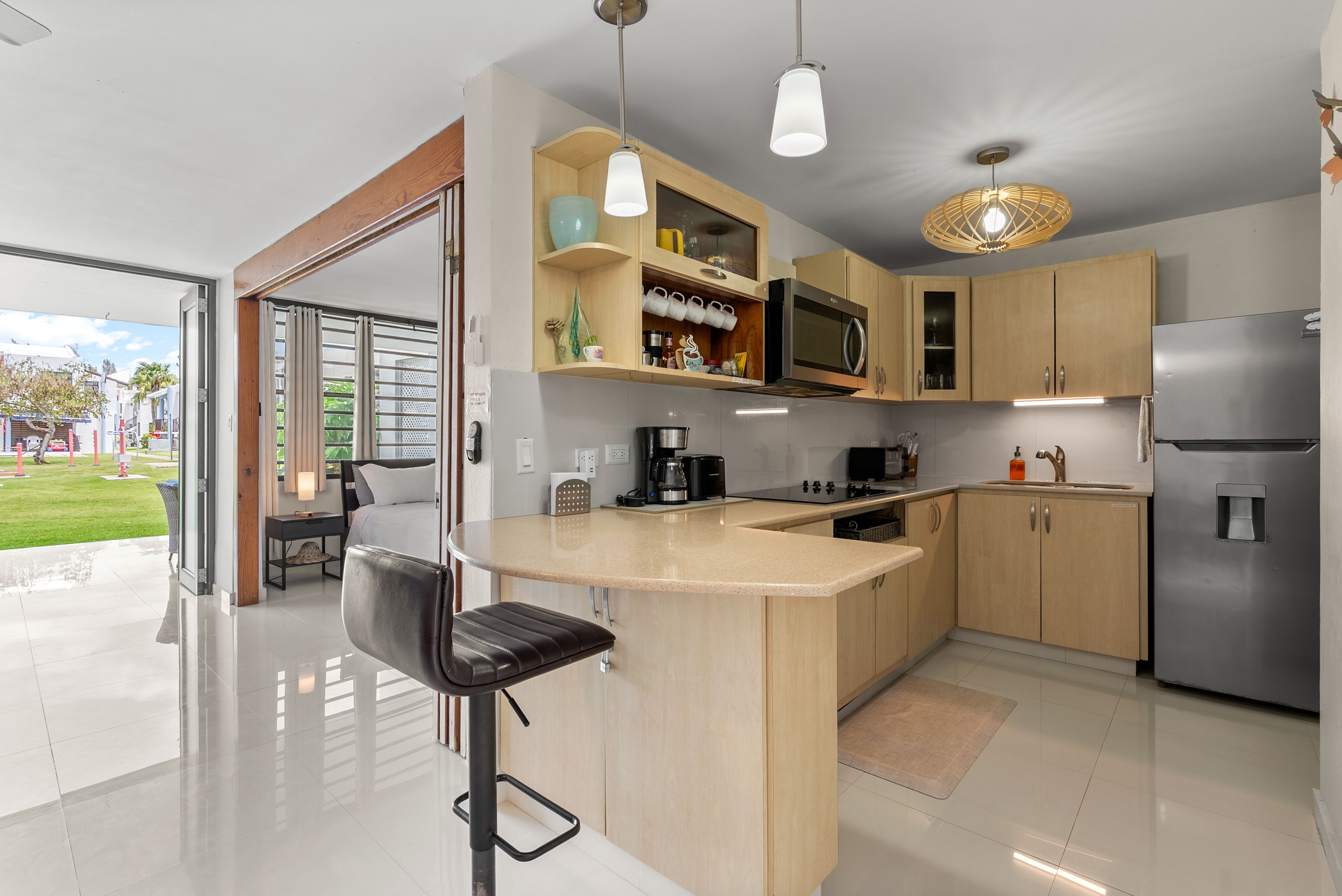 Kitchen | Coffee Maker | Open Patio Access