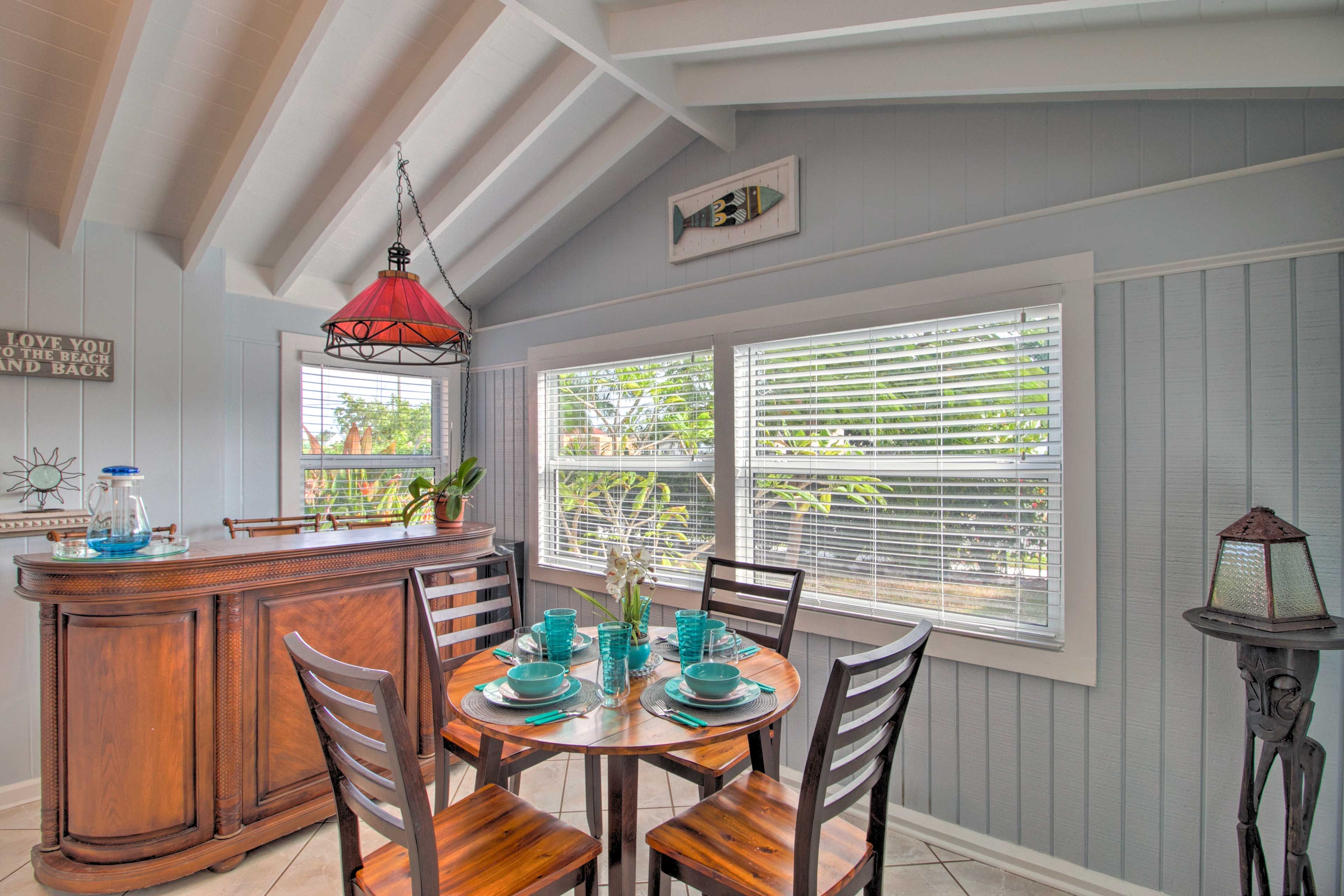 Serve up drinks from the bar before dinner!