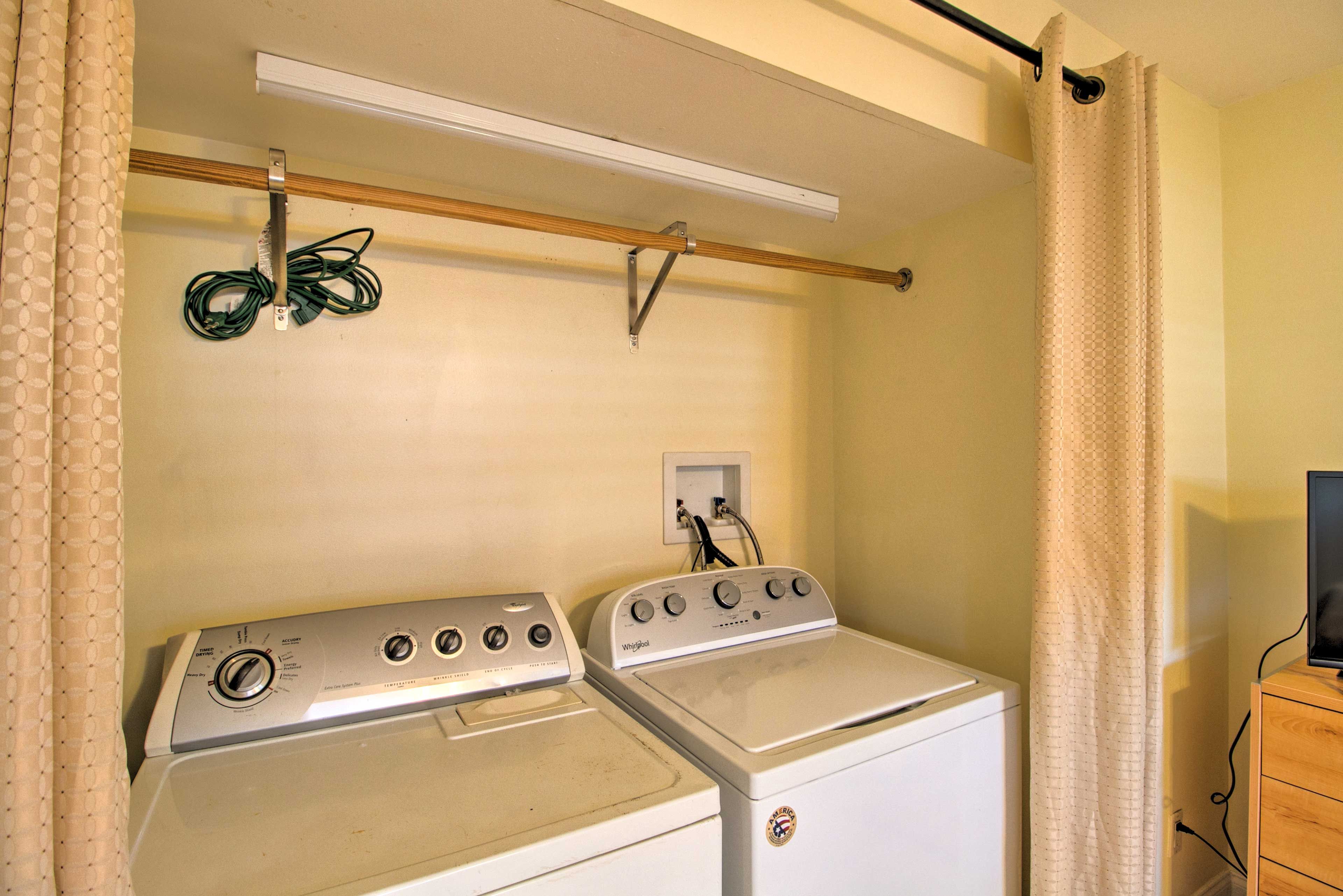 Throw in a load of laundry while you're out at the beach.