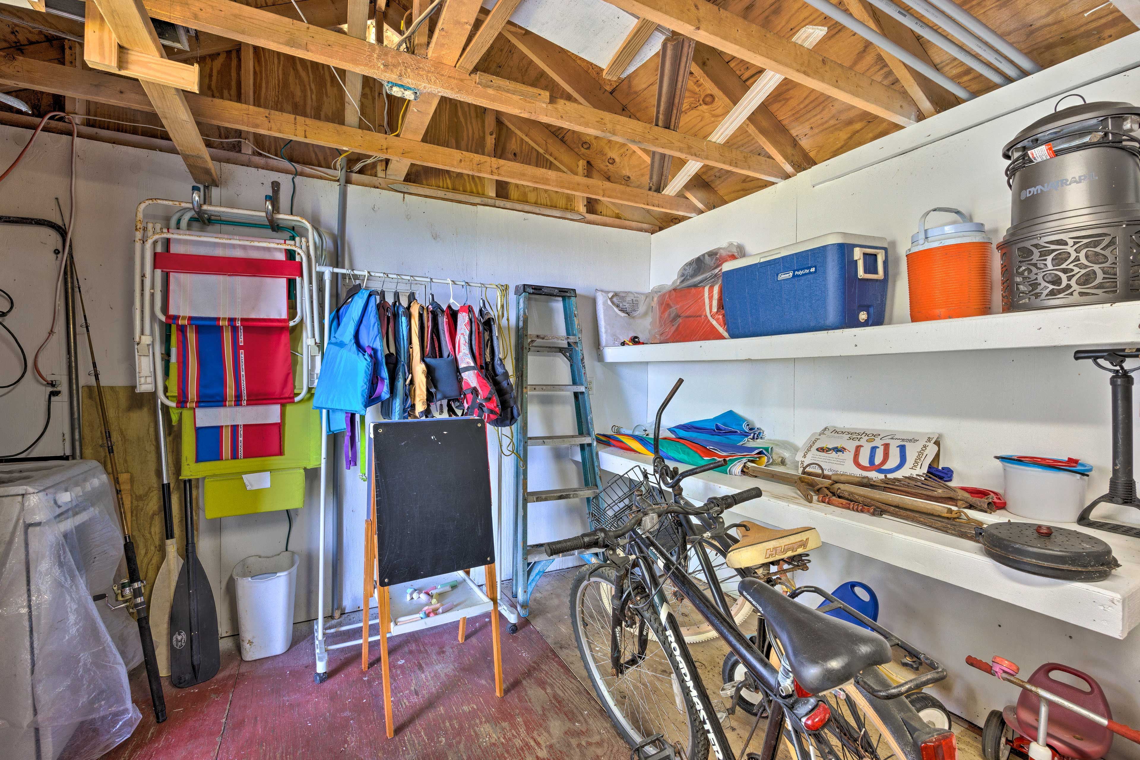 Beach Equipment & Bikes Provided