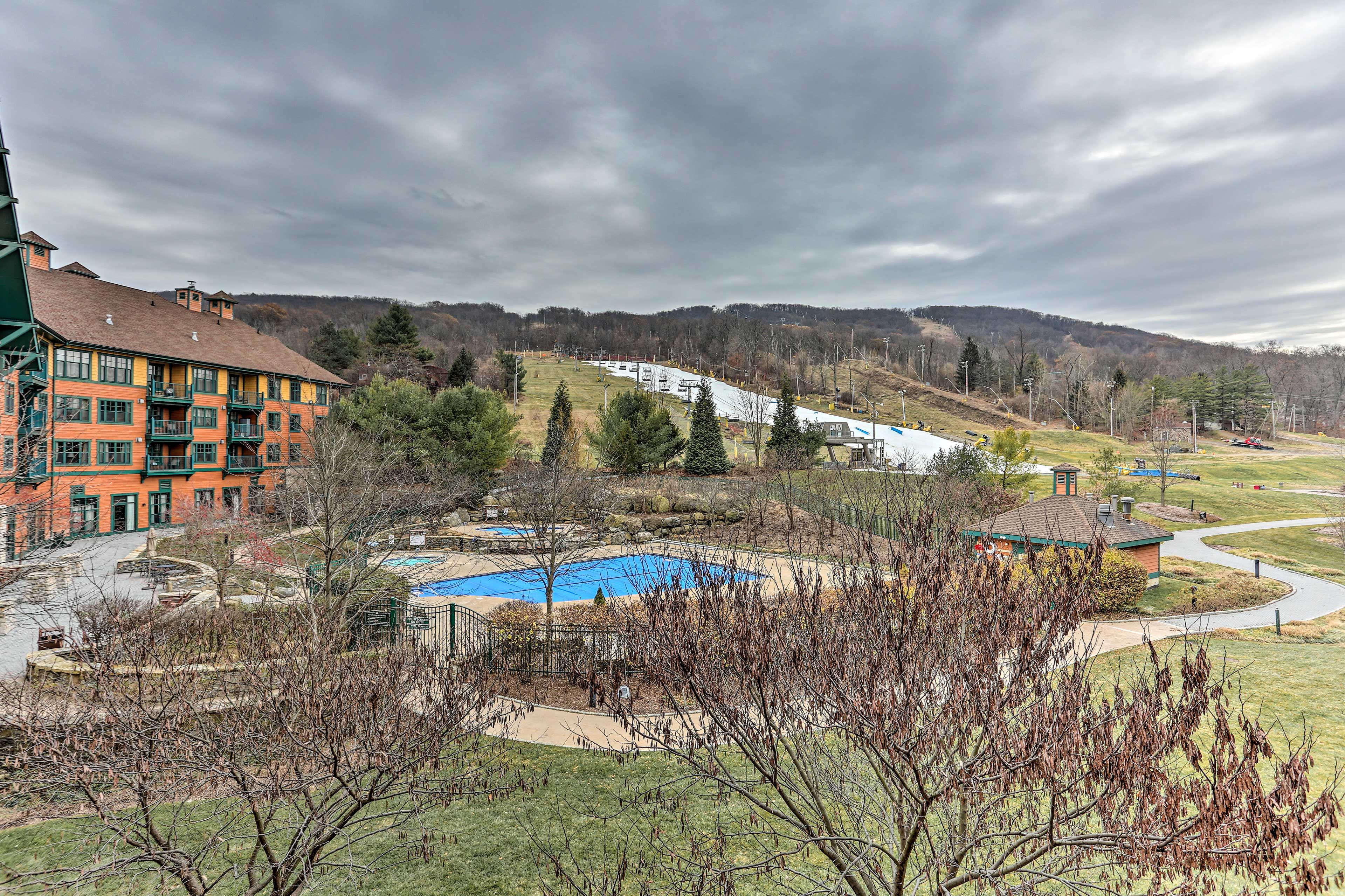 The ski lift is easily accessible from the condo.