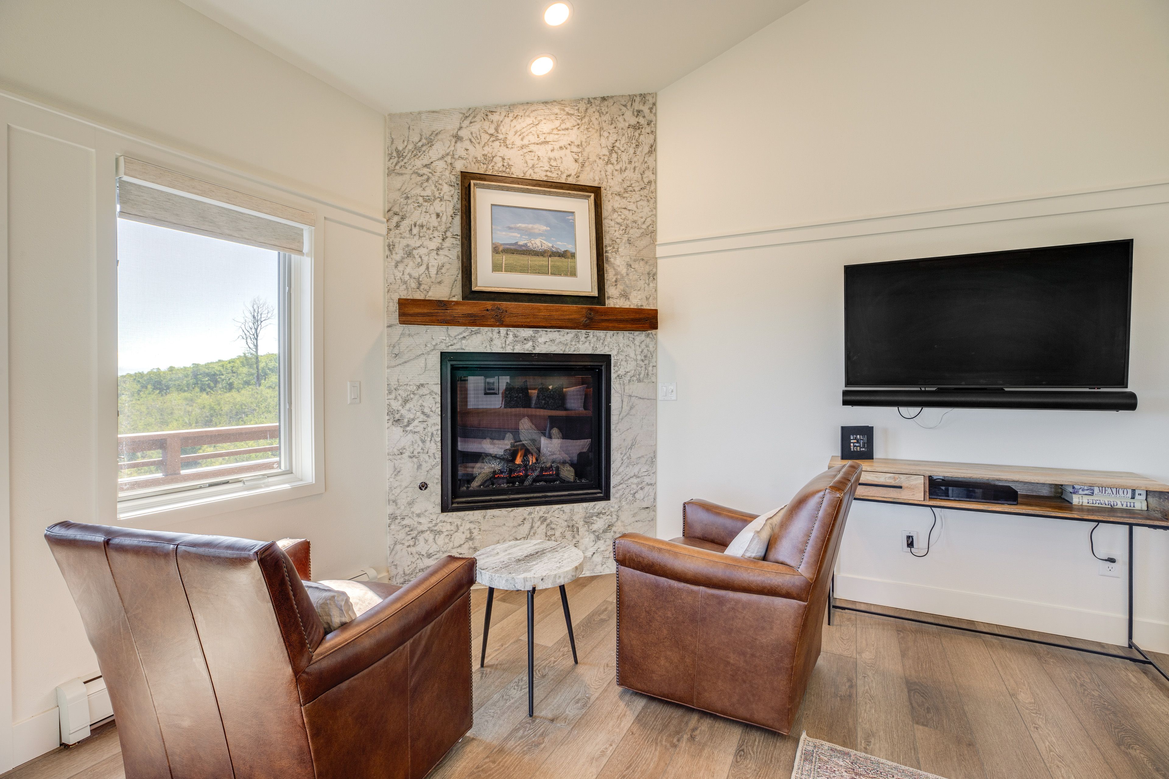 Bedroom 2 | Fireplace Sitting Area