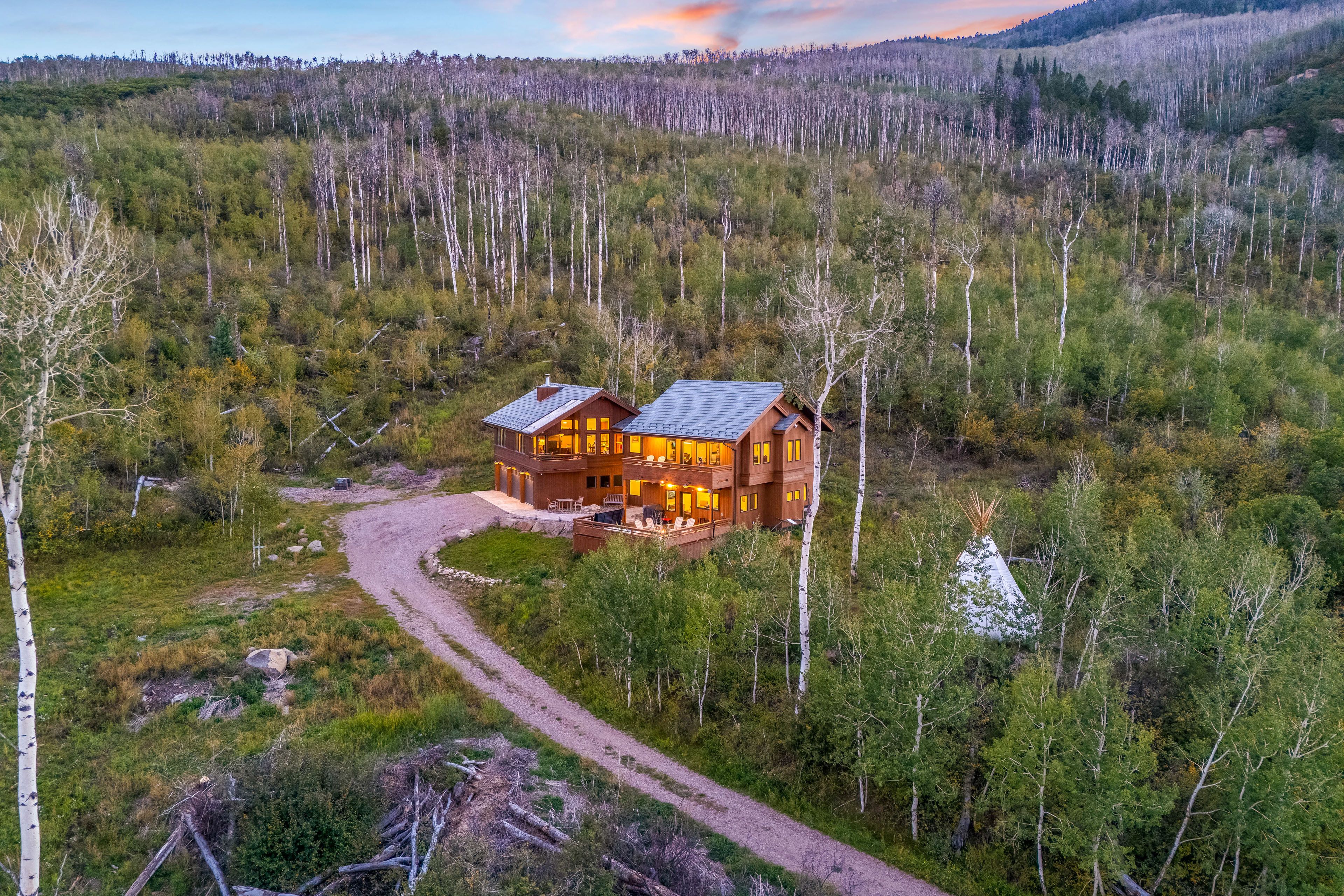 Aerial View | Property Exterior | 2-Story House | Gorgeous Mountain Views