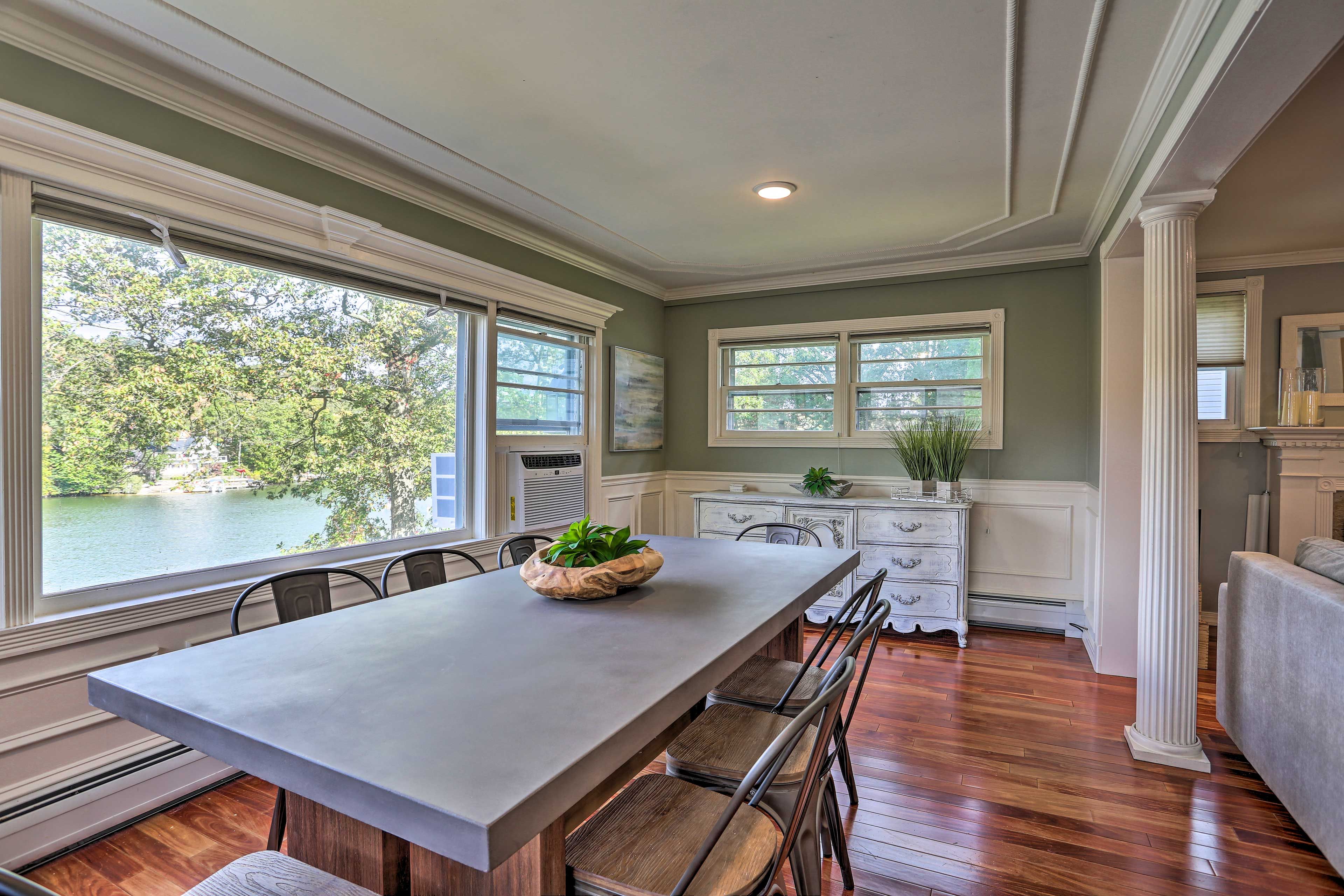 Meals at this home always come with a side of waterfront views!
