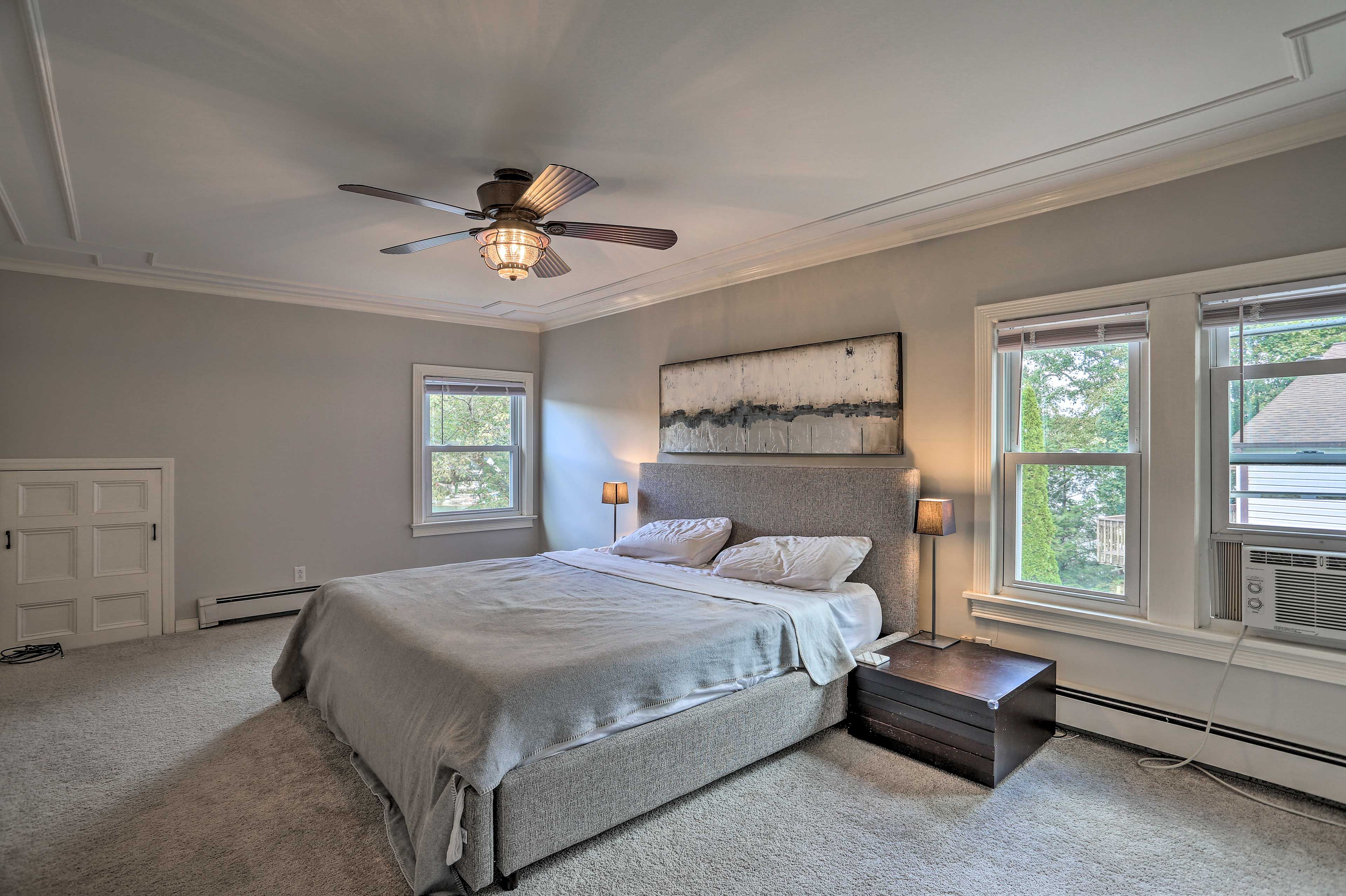Claim this king-sized bed as your own!