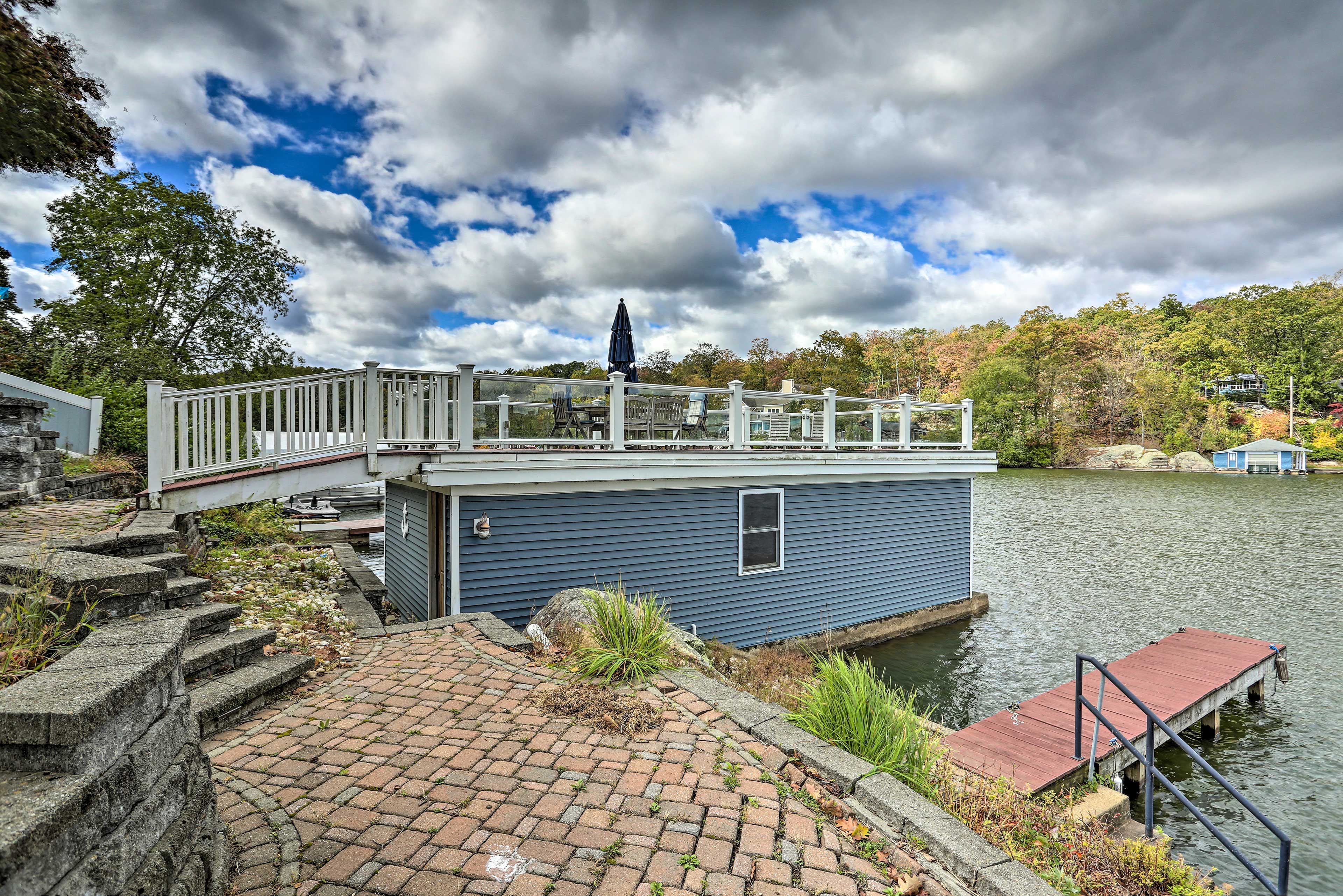 Dive into Lake Hopatcong from the private dock!