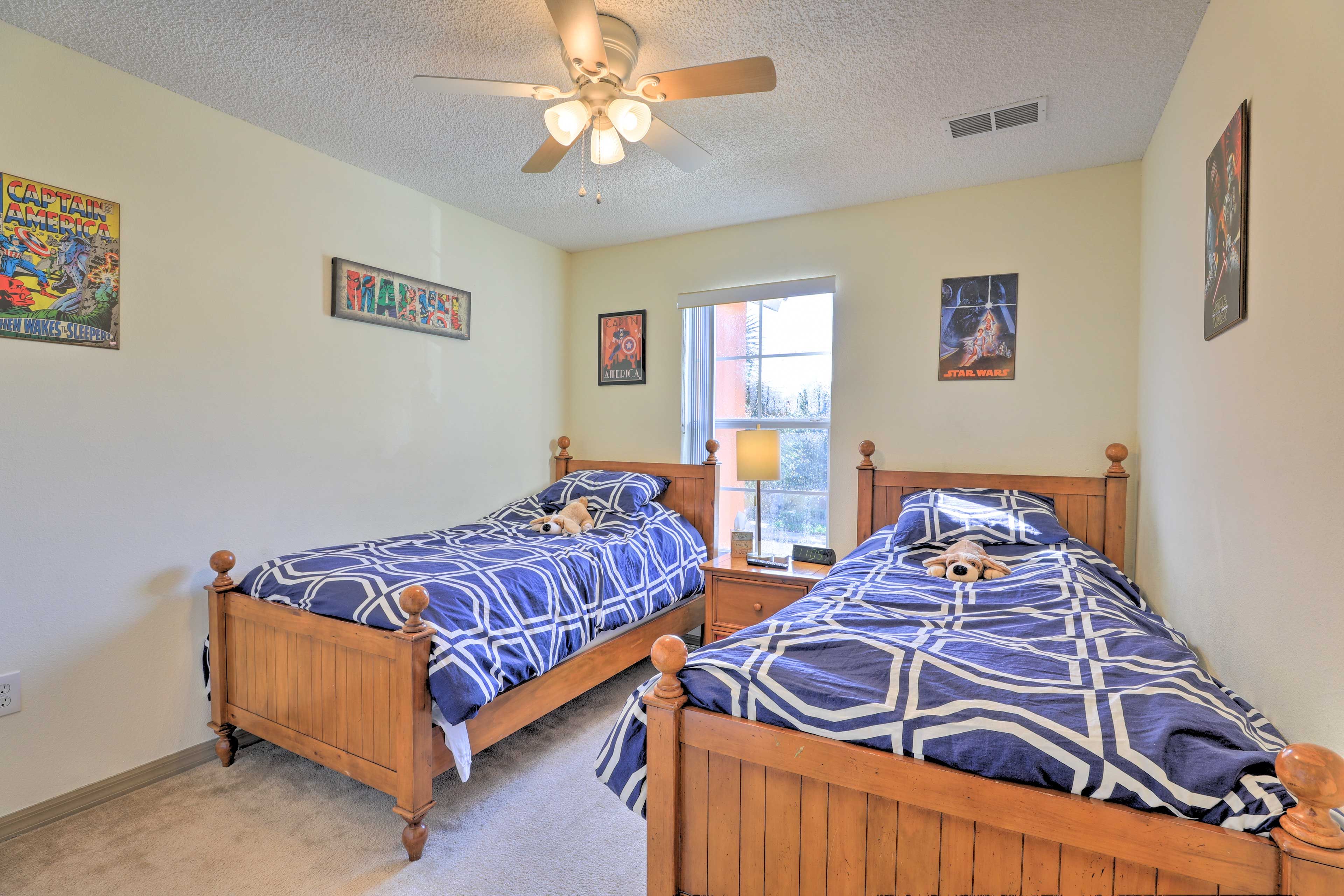 The third bedroom also features 2 twin beds.