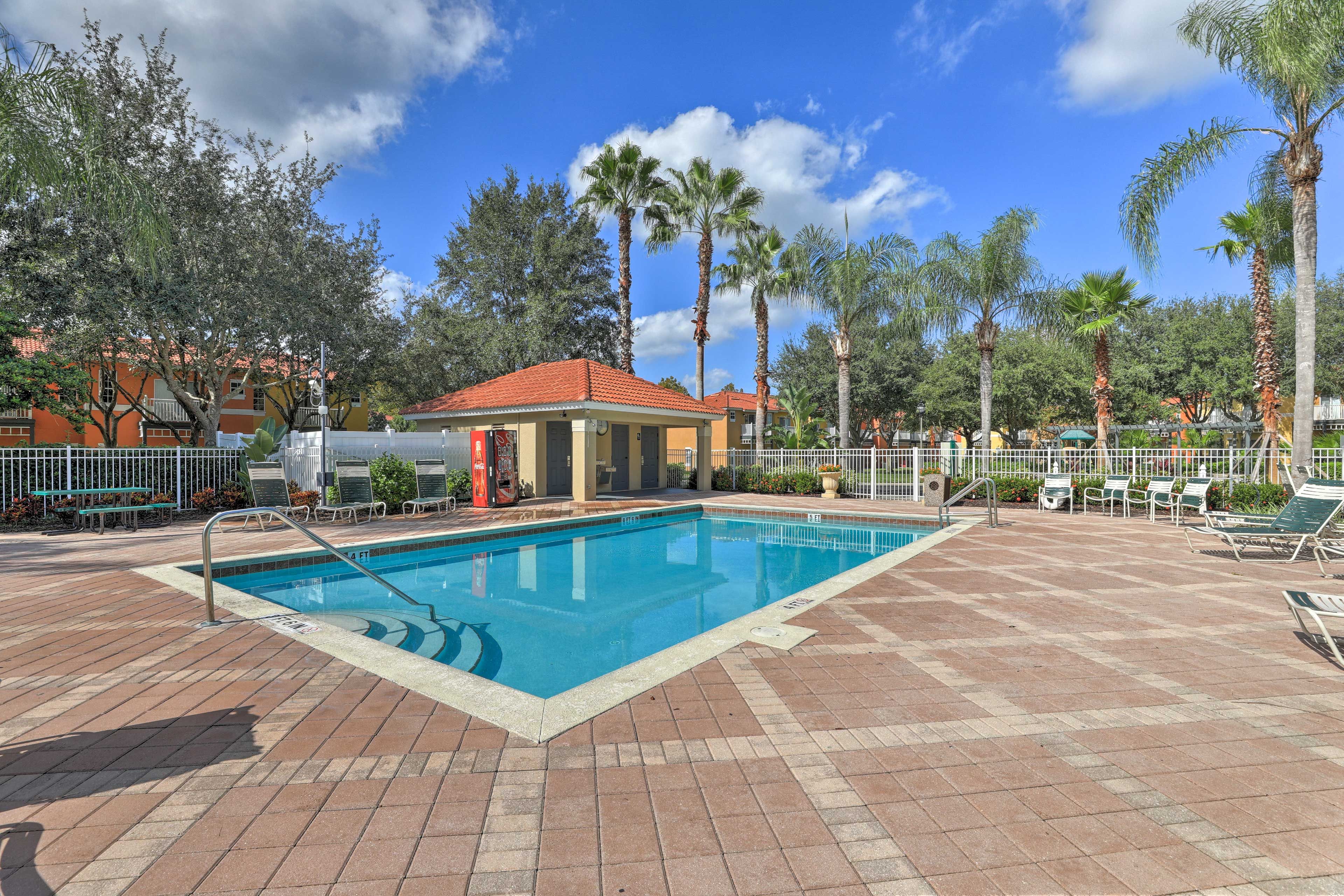 Take a break from the parks with a relaxing afternoon at the pool.
