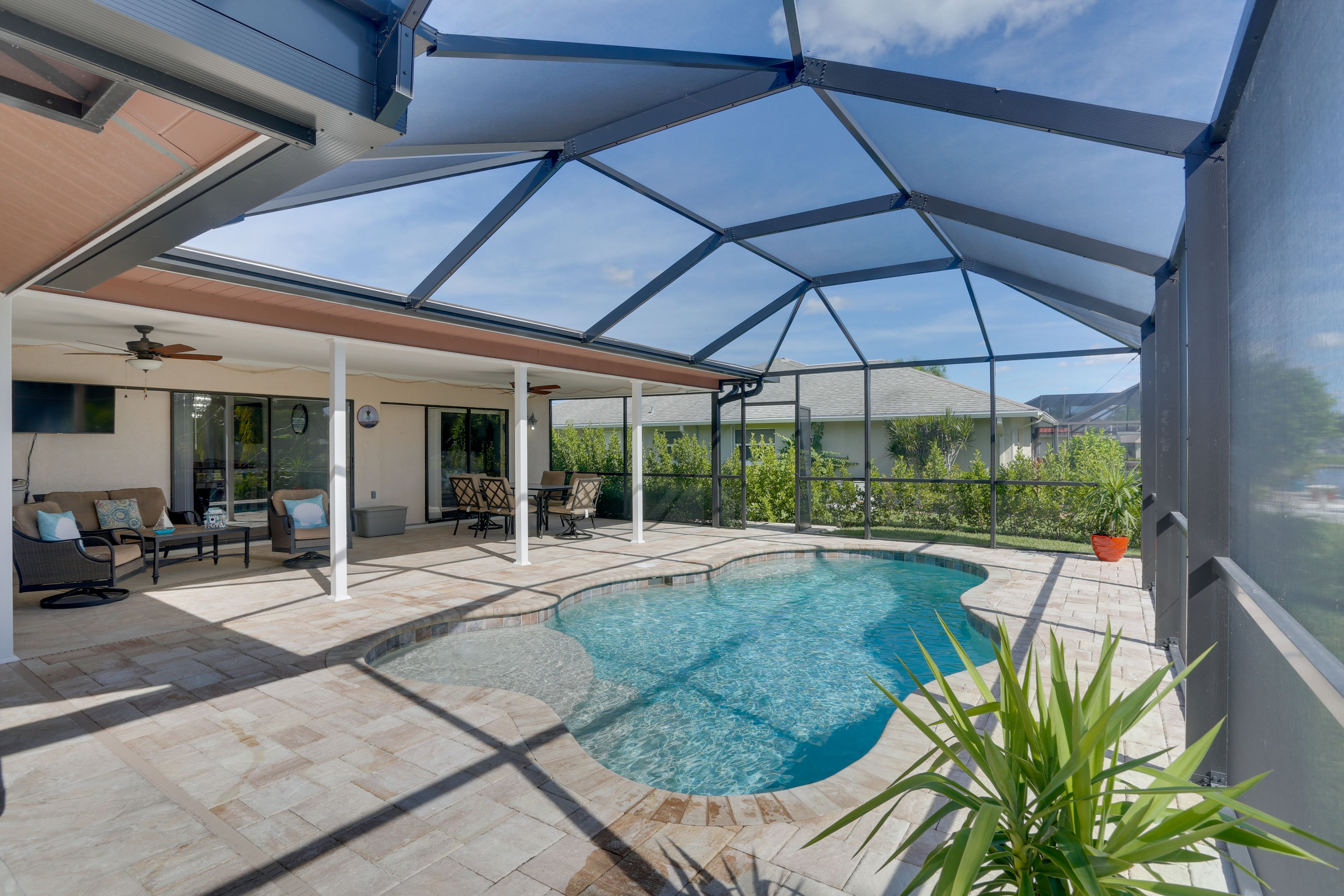 Cape Coral Vacation Rental | 3BR | 2BA | 1,642 Sq Ft | Step-Free Access