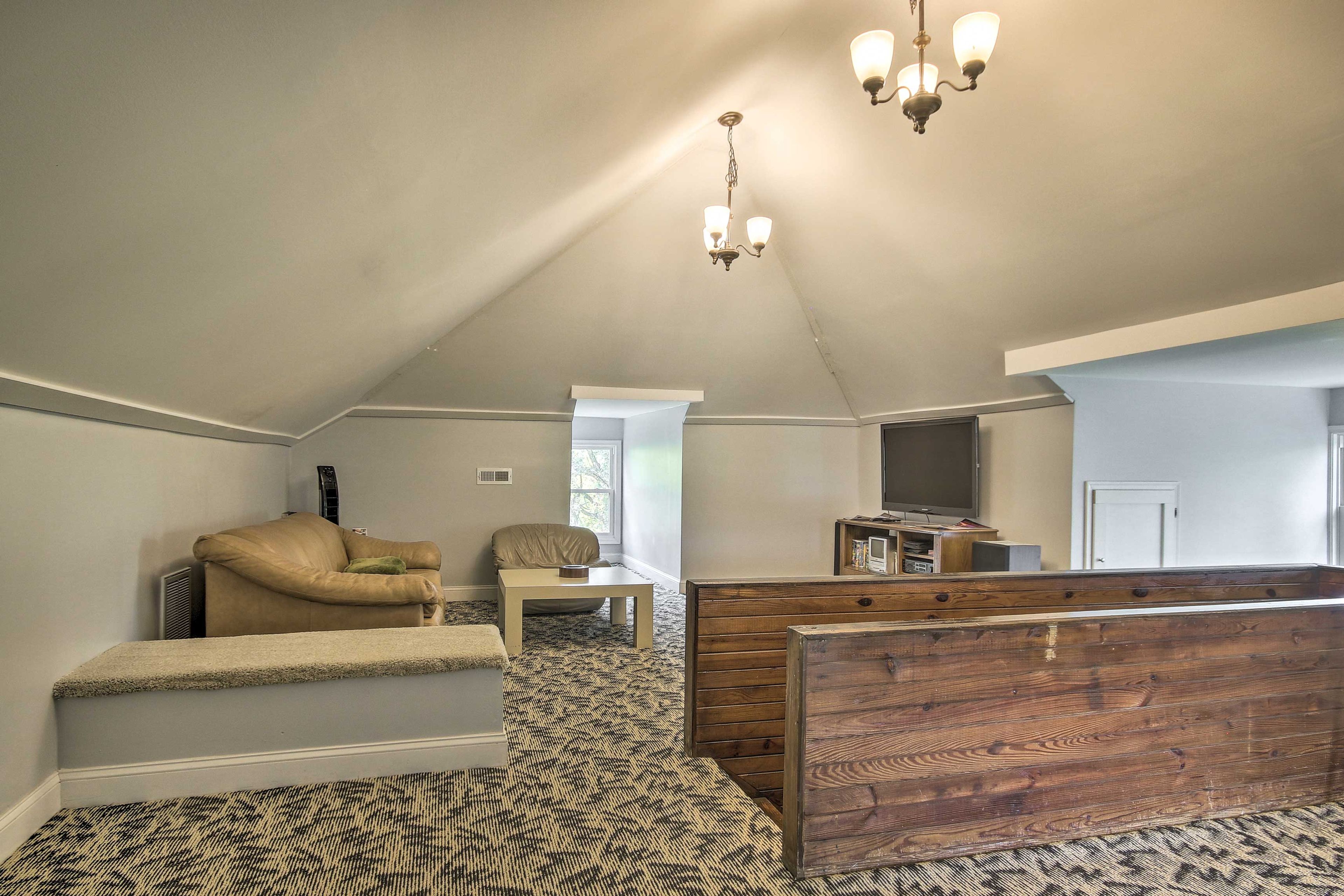 Lofted Living Area | Stairs Required