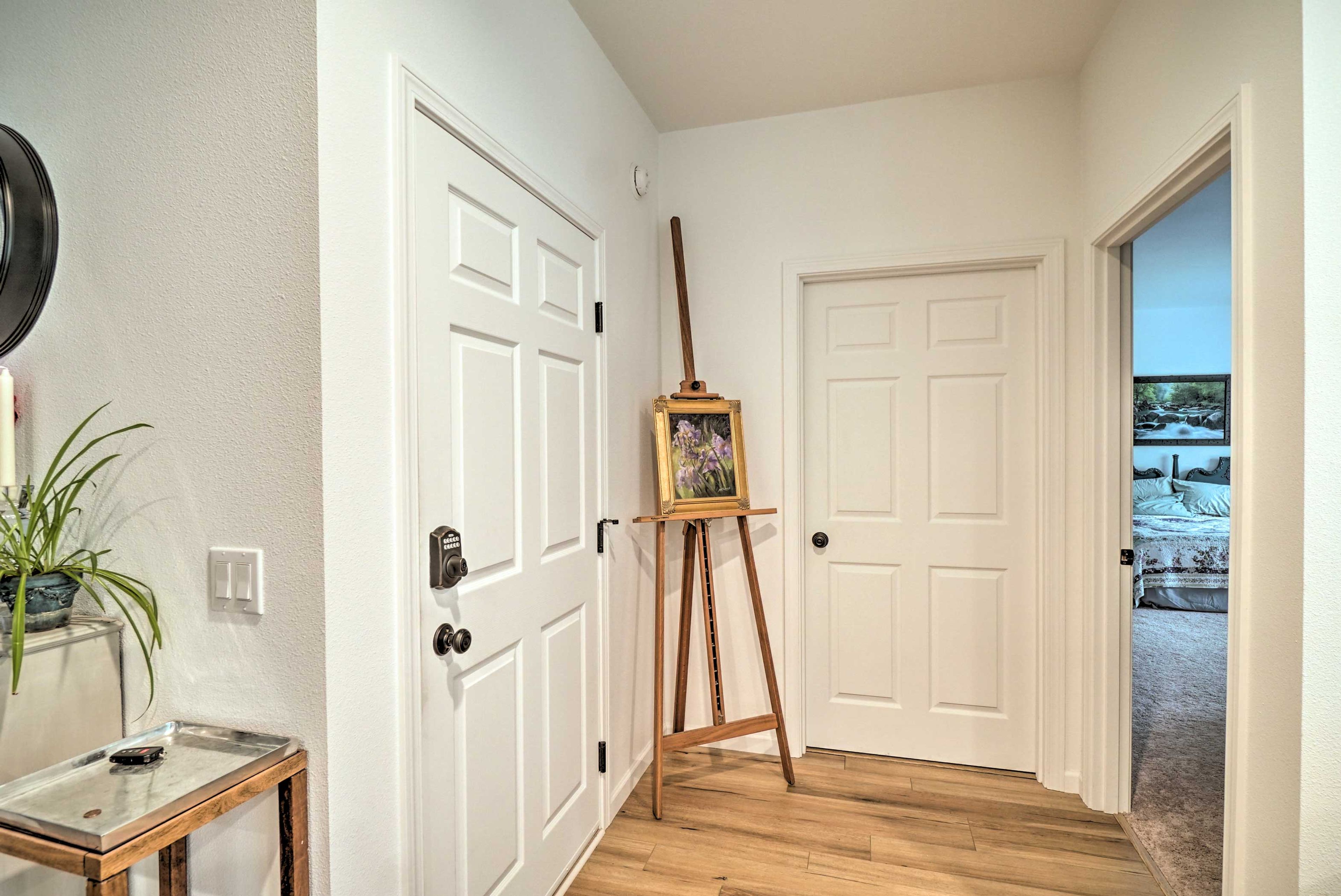 Enjoy the unique art adorning the home.