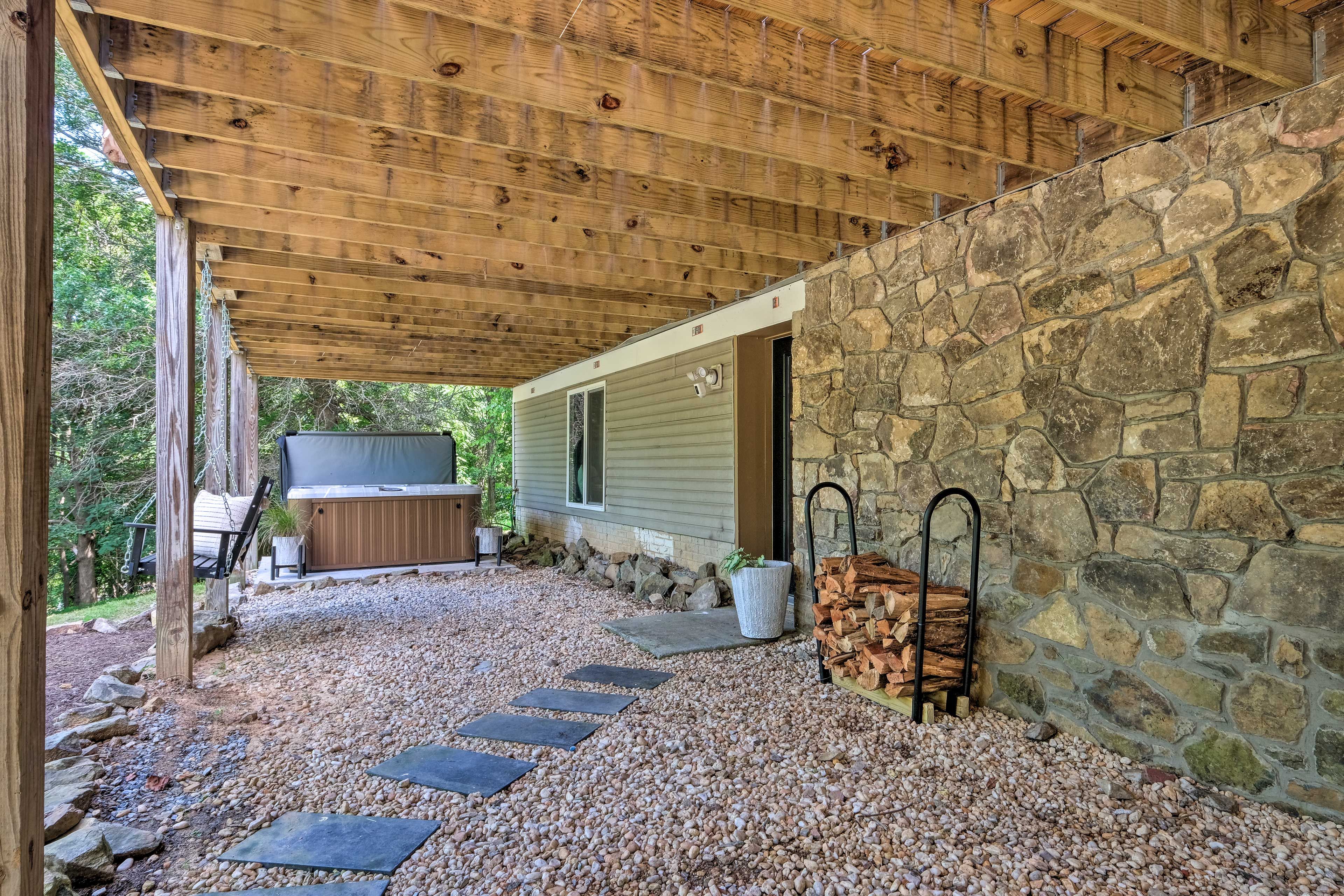 Lower Patio | Private Hot Tub