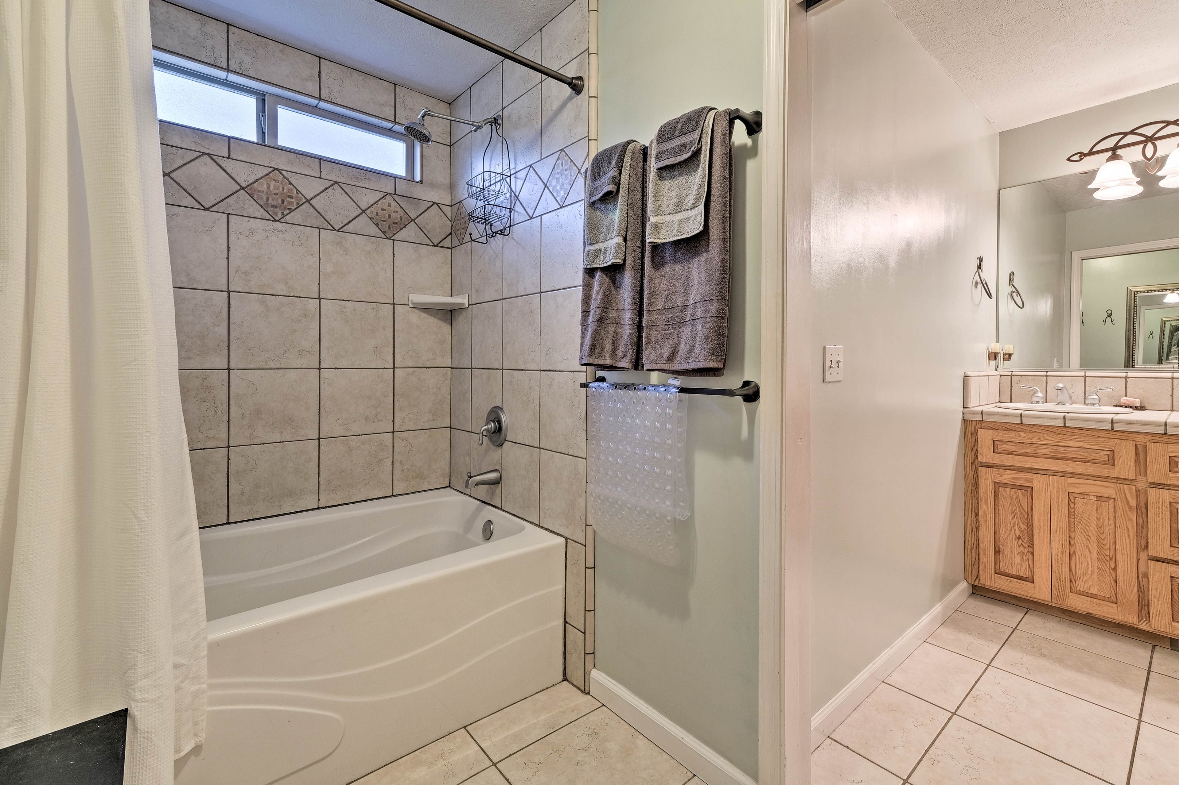 Wrap yourself in a fresh towel after a hot shower.