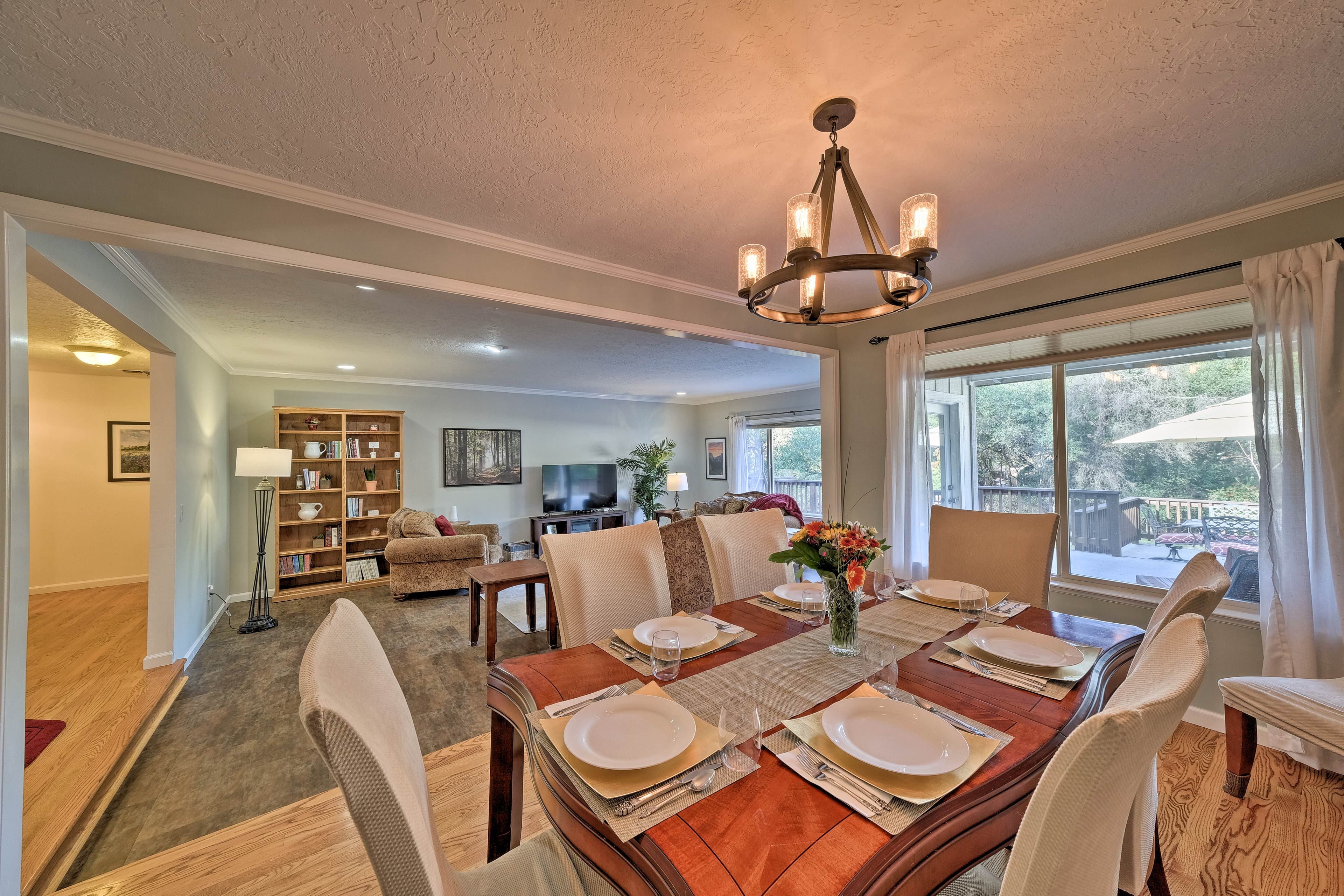 Celebrate special occasions around this formal dining table.