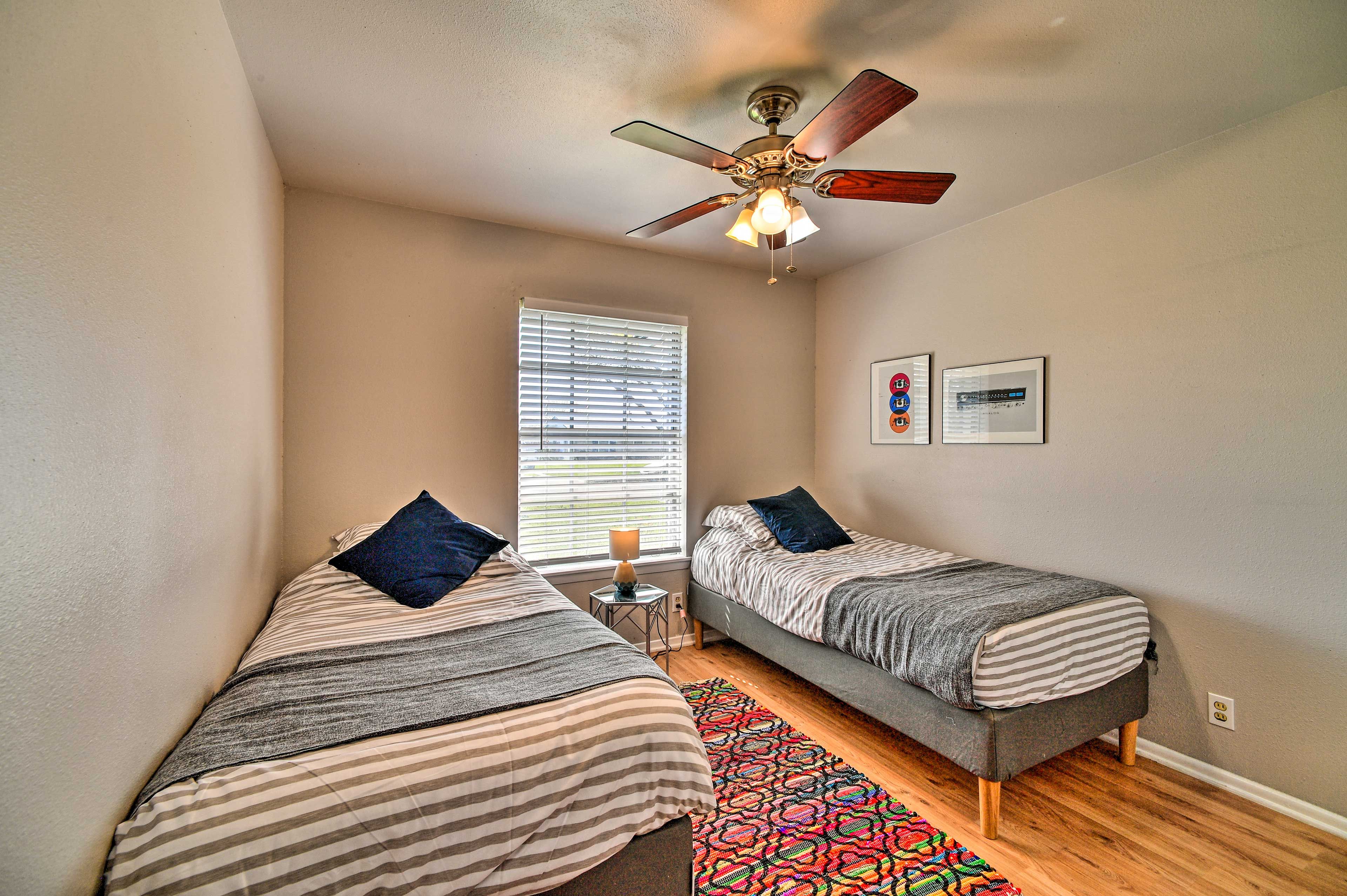 The third bedroom has a set of twin beds.