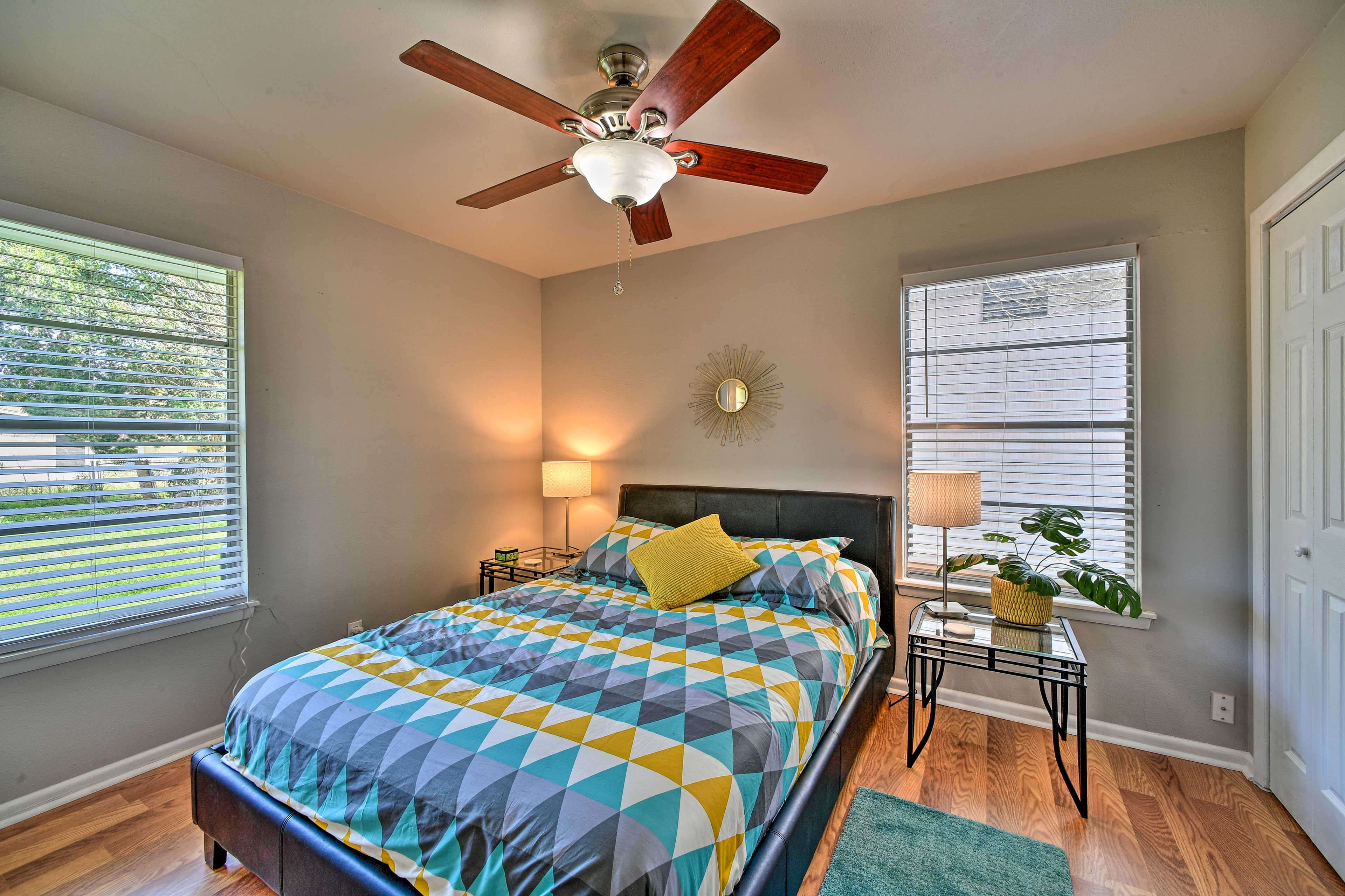 Two guests can claim the primary bedroom.