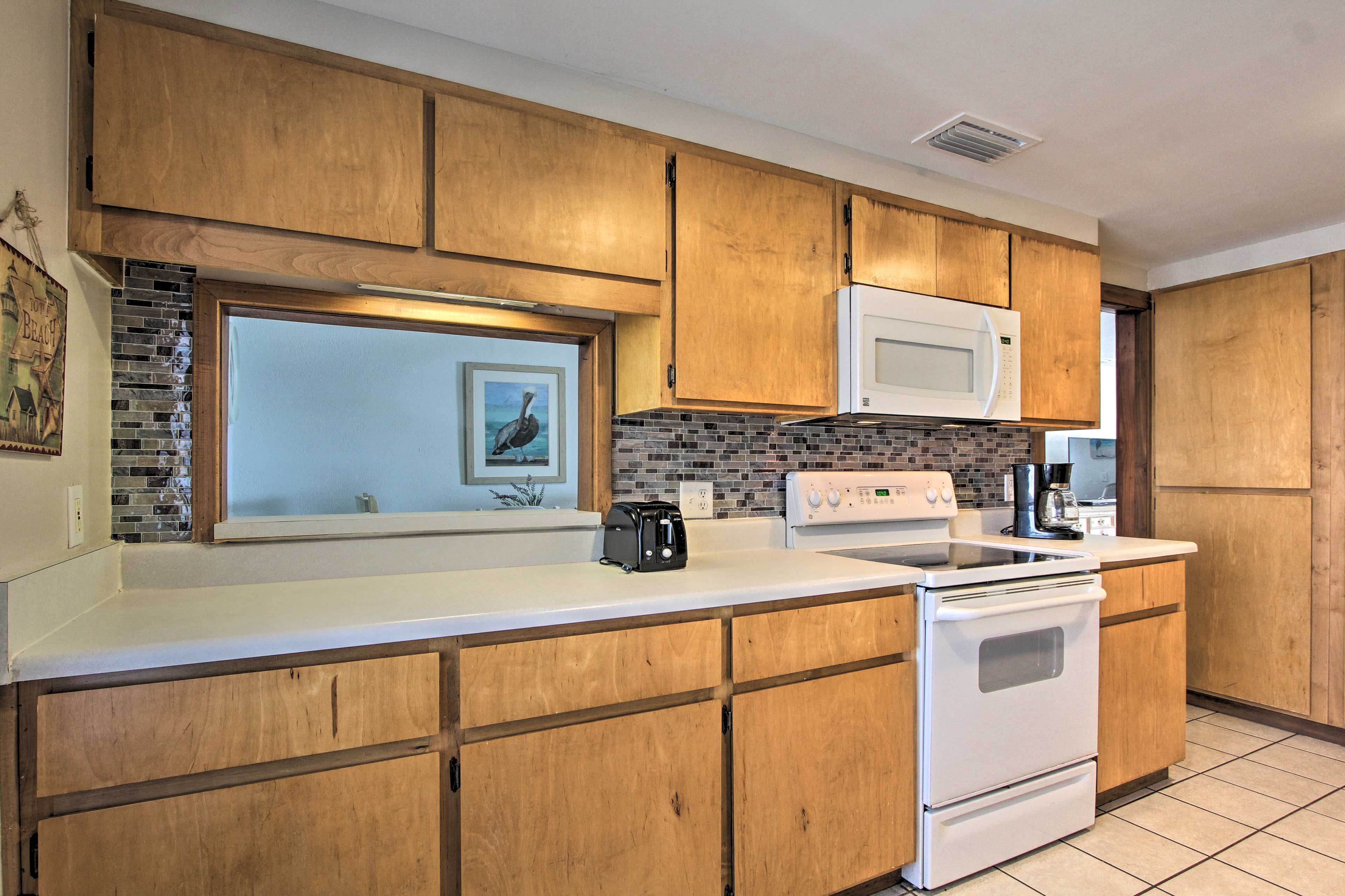 Make your meals in this fully equipped kitchen.