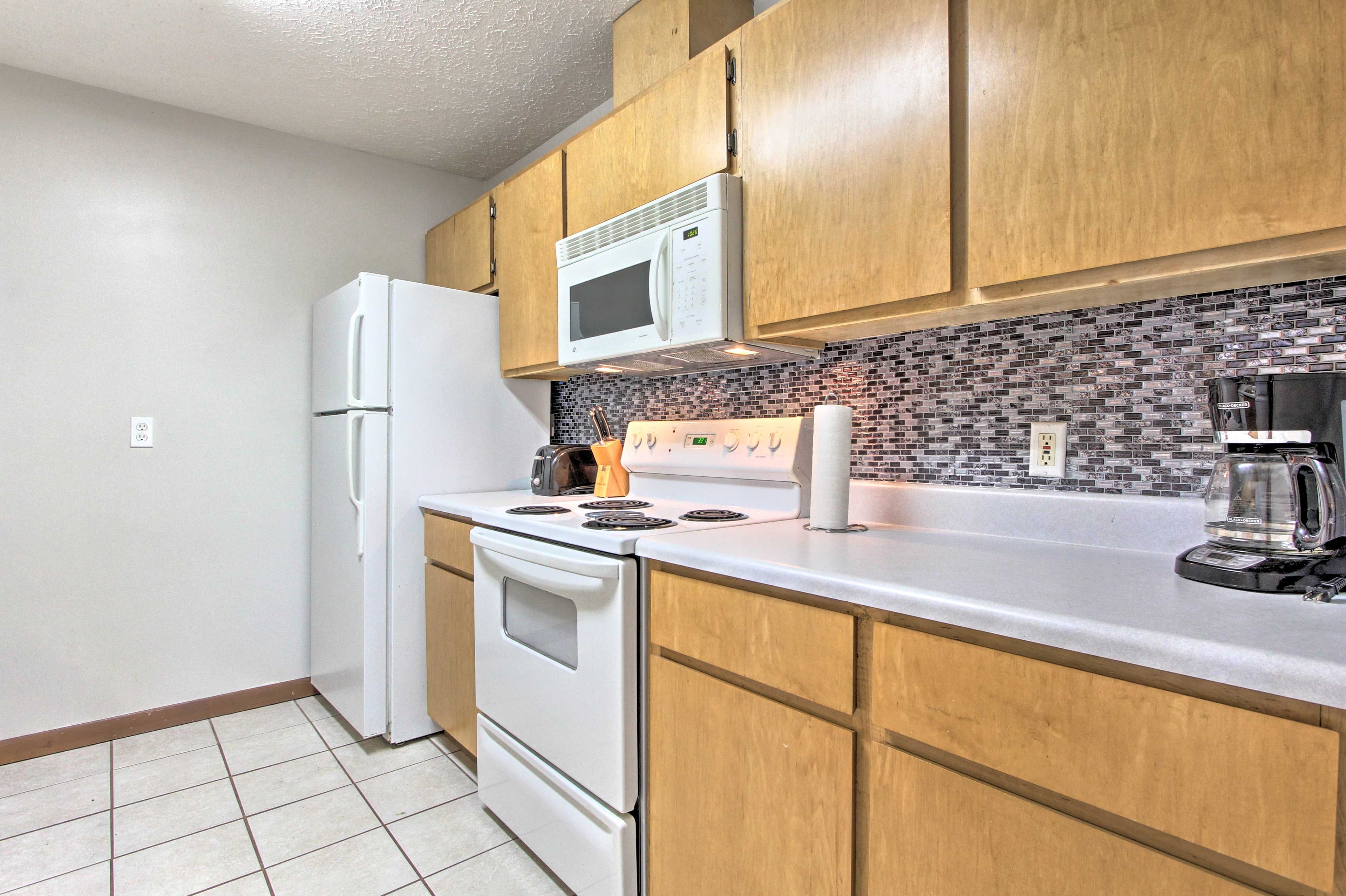 Make your meals in this fully equipped kitchen.