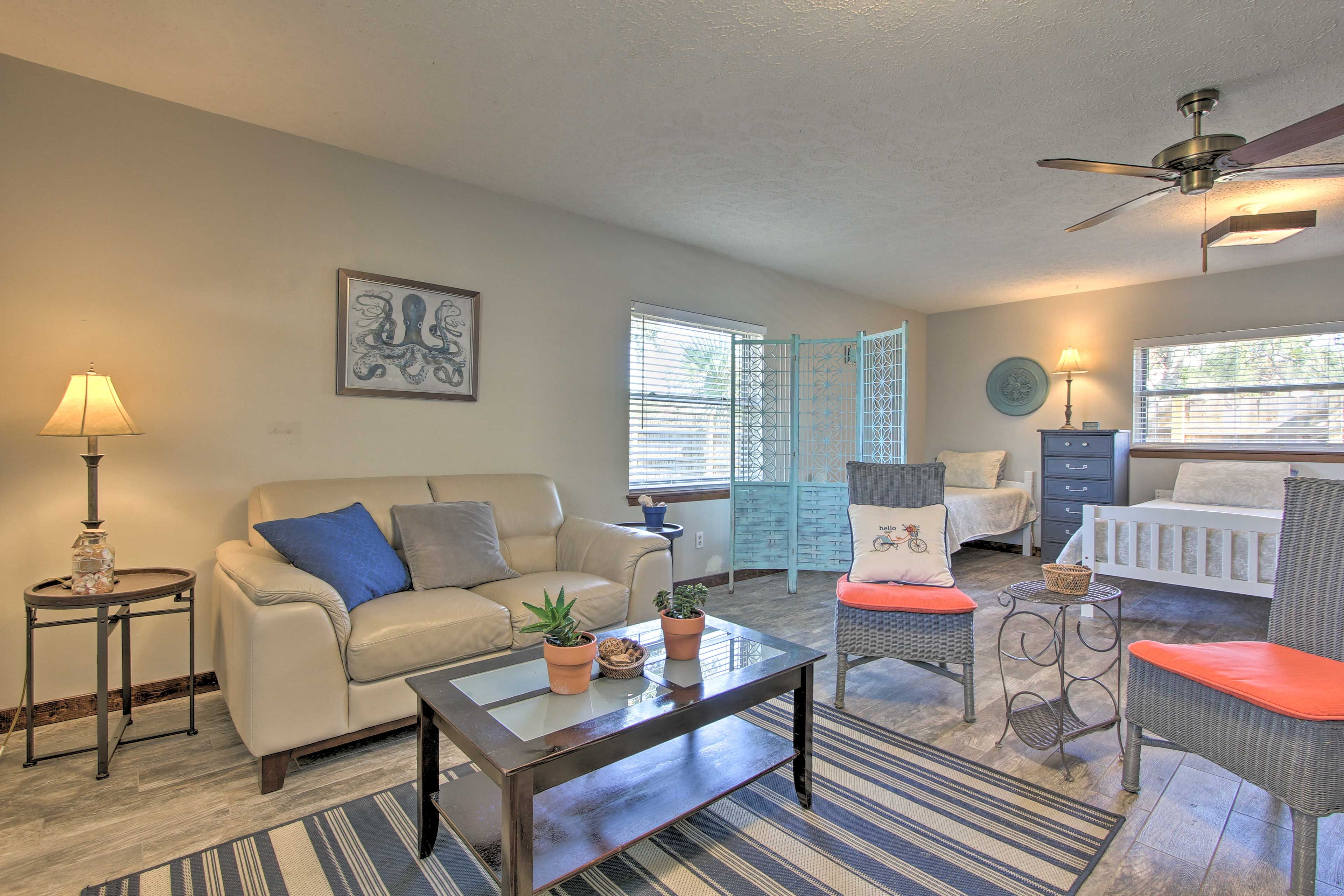 Sip your morning coffee from the living room.