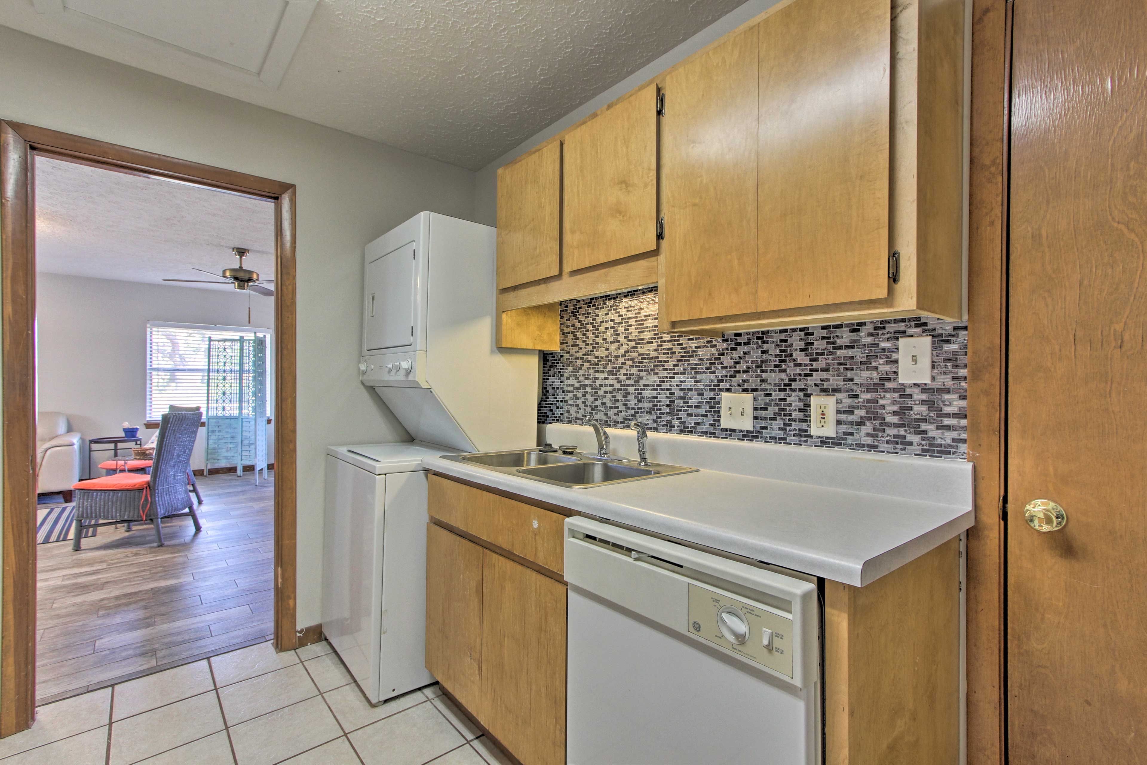 Load up the dishwasher so you don't have to do dishes on vacation!
