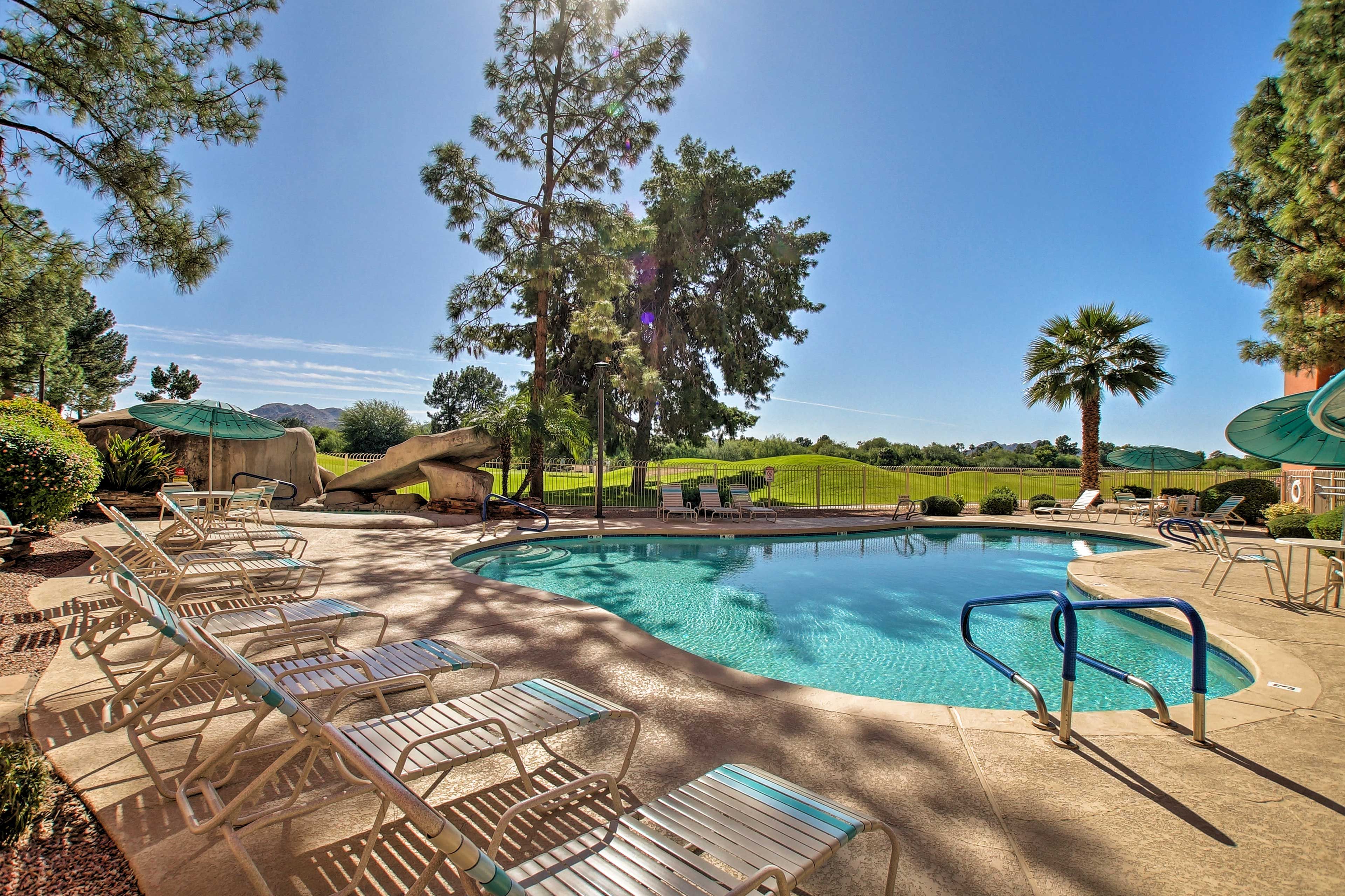 The second community pool is located next to the golf course.