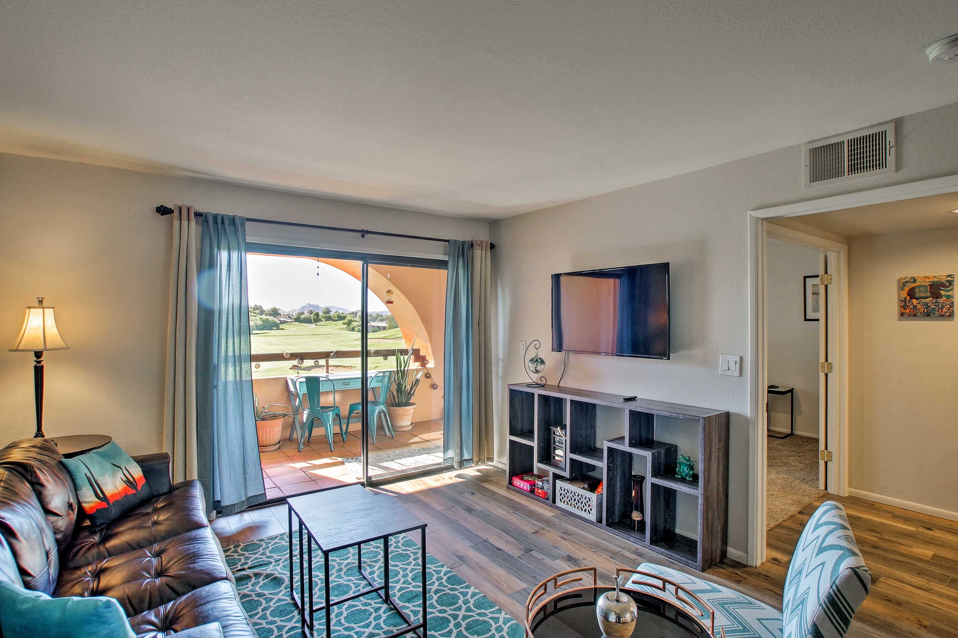 Lounge in style while watching some TV in the living room.