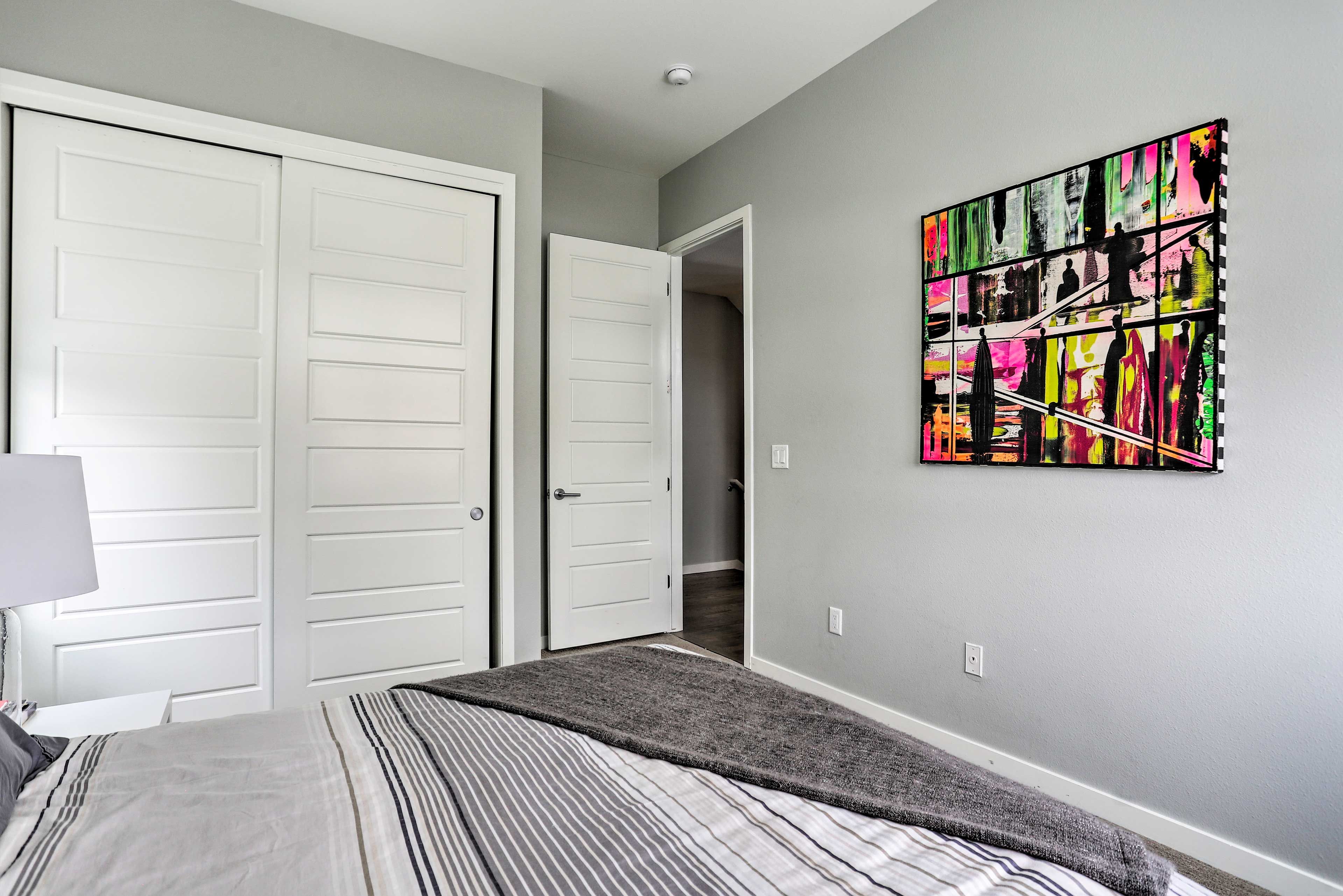With 2 bedrooms and an additional air mattress, this townhome sleeps up to 6.
