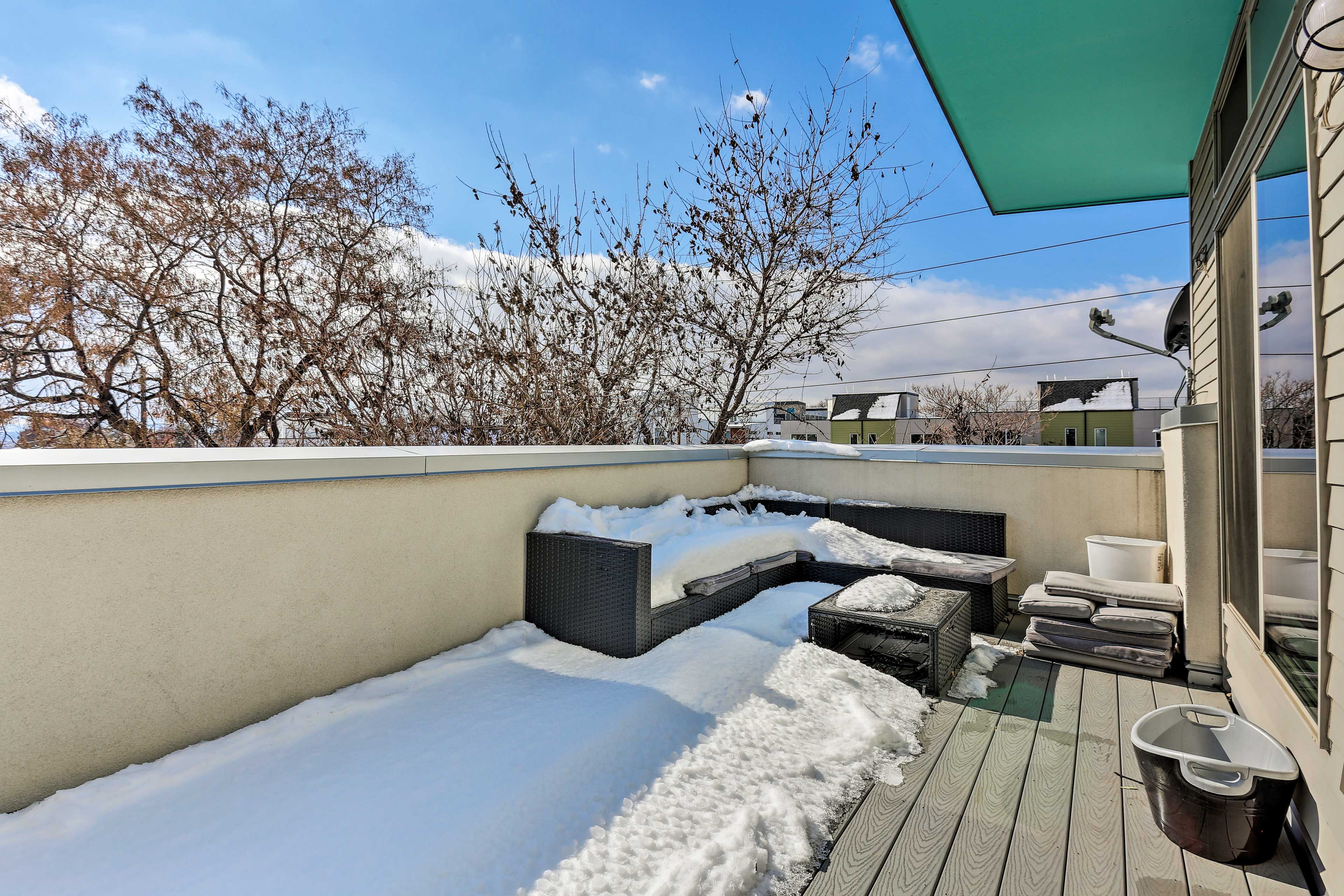 The townhome also features a private rooftop patio.