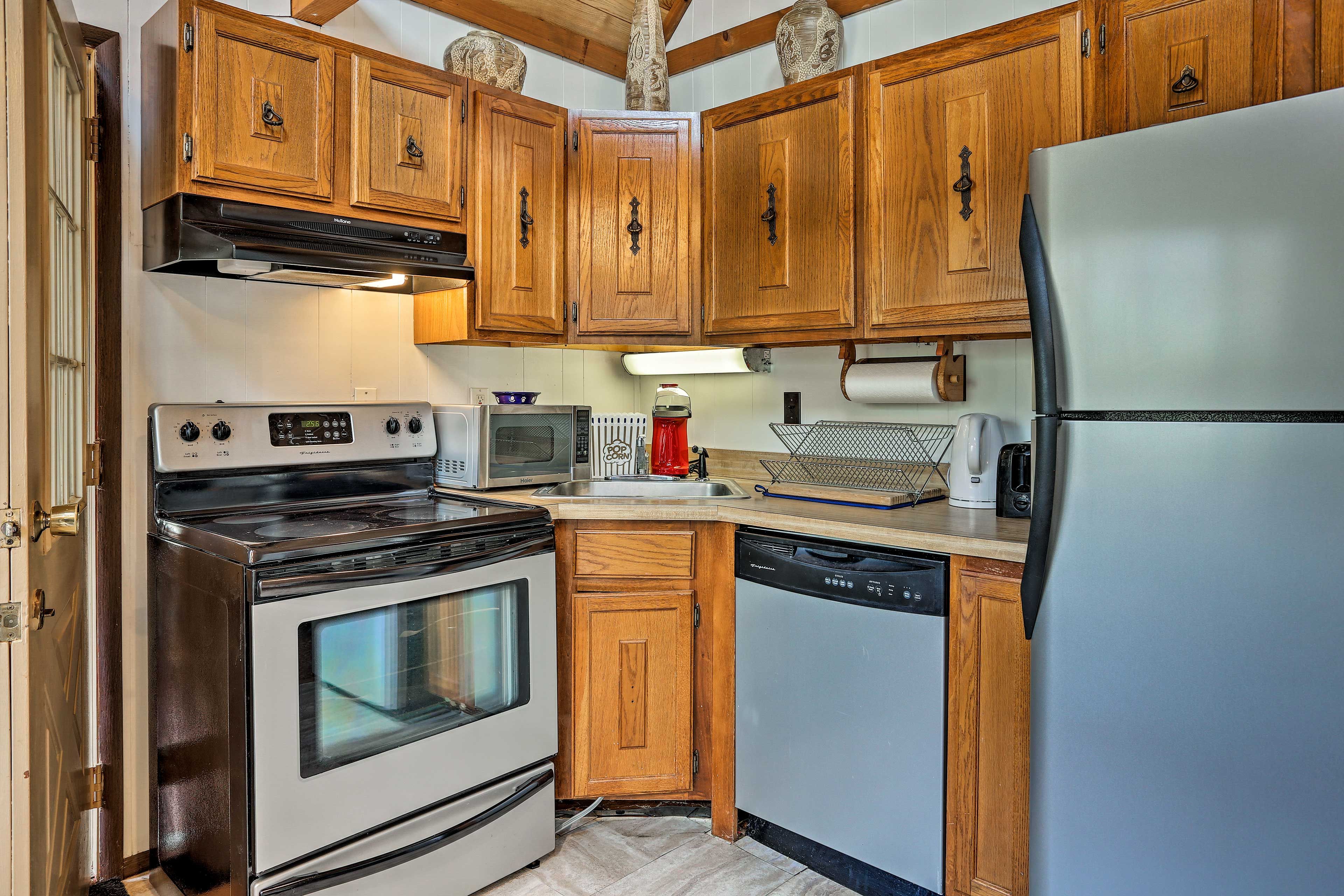 Make all of your meals in the fully equipped kitchen.
