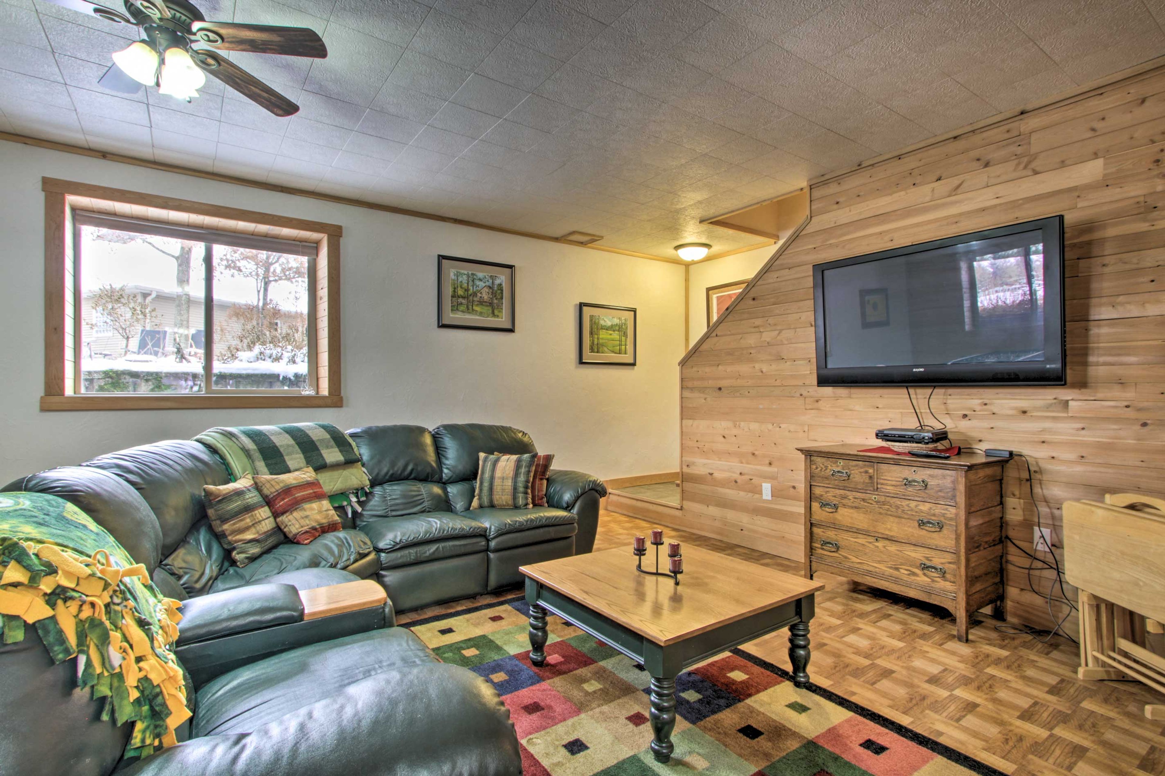 Downstairs Living Room | Gas Fireplace | Pool Table | Foosball Table