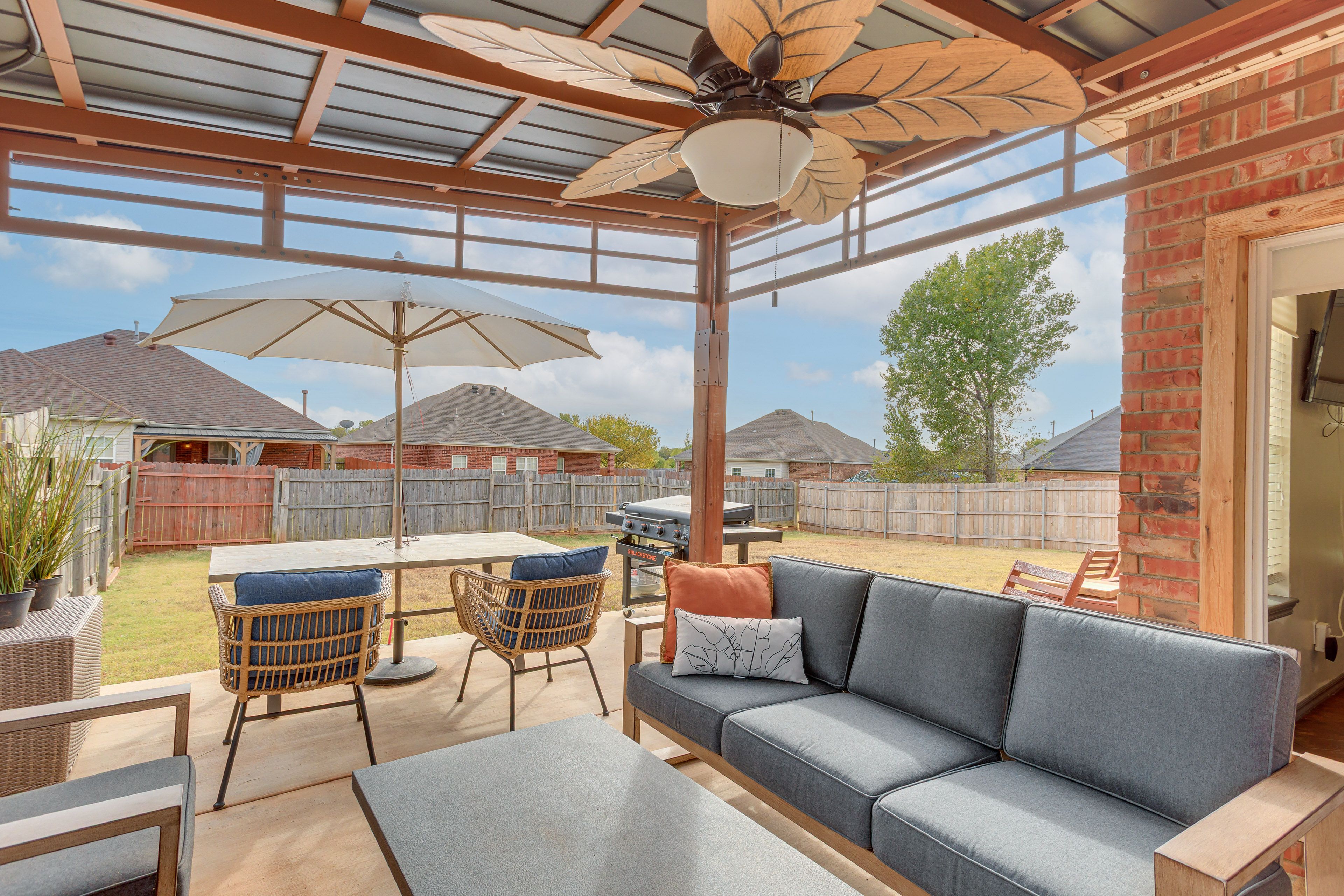 Backyard | Covered Patio | Gas Grill