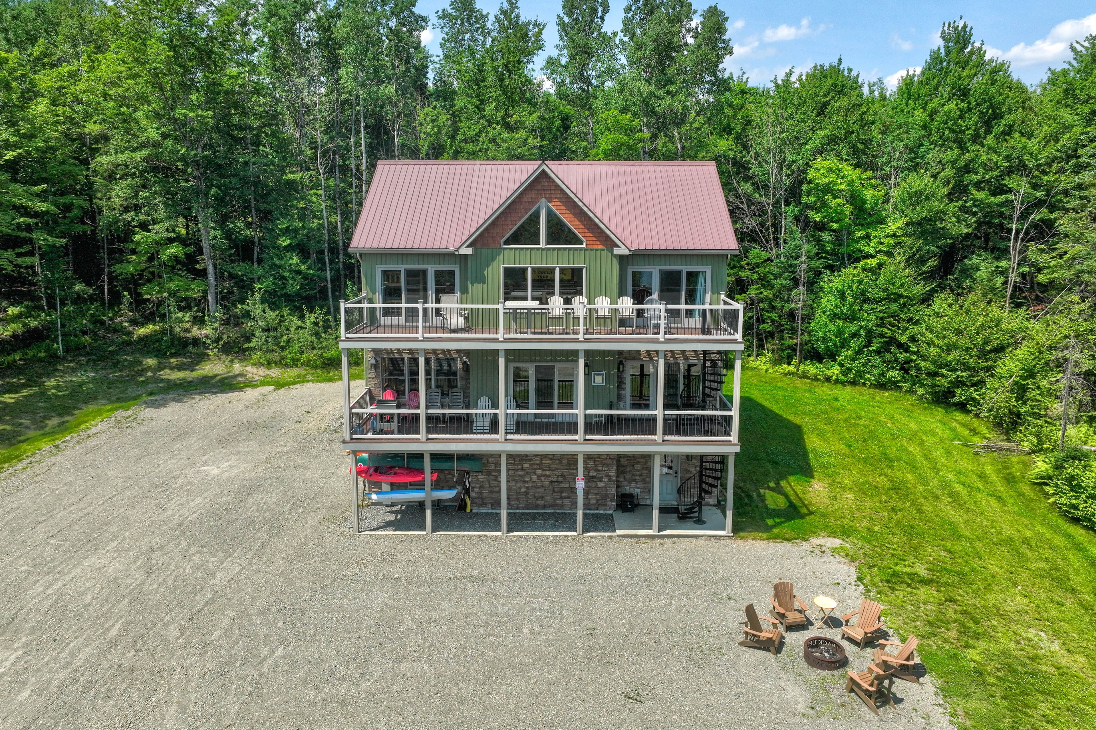 Exterior | 2 Furnished Deck | Fire Pit | Lake Views | Kayaks
