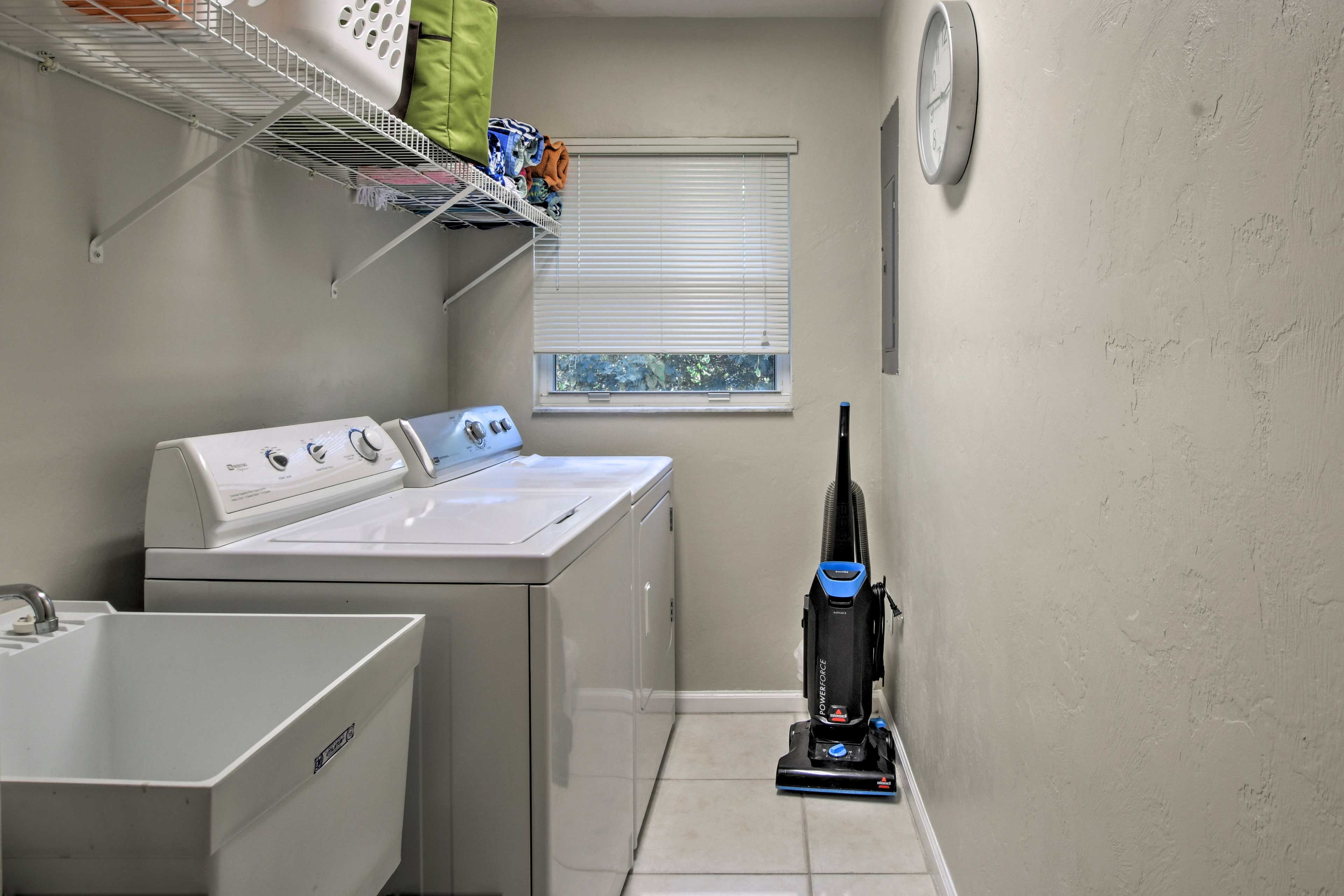 Use the laundry room to keep your beach towels fresh!