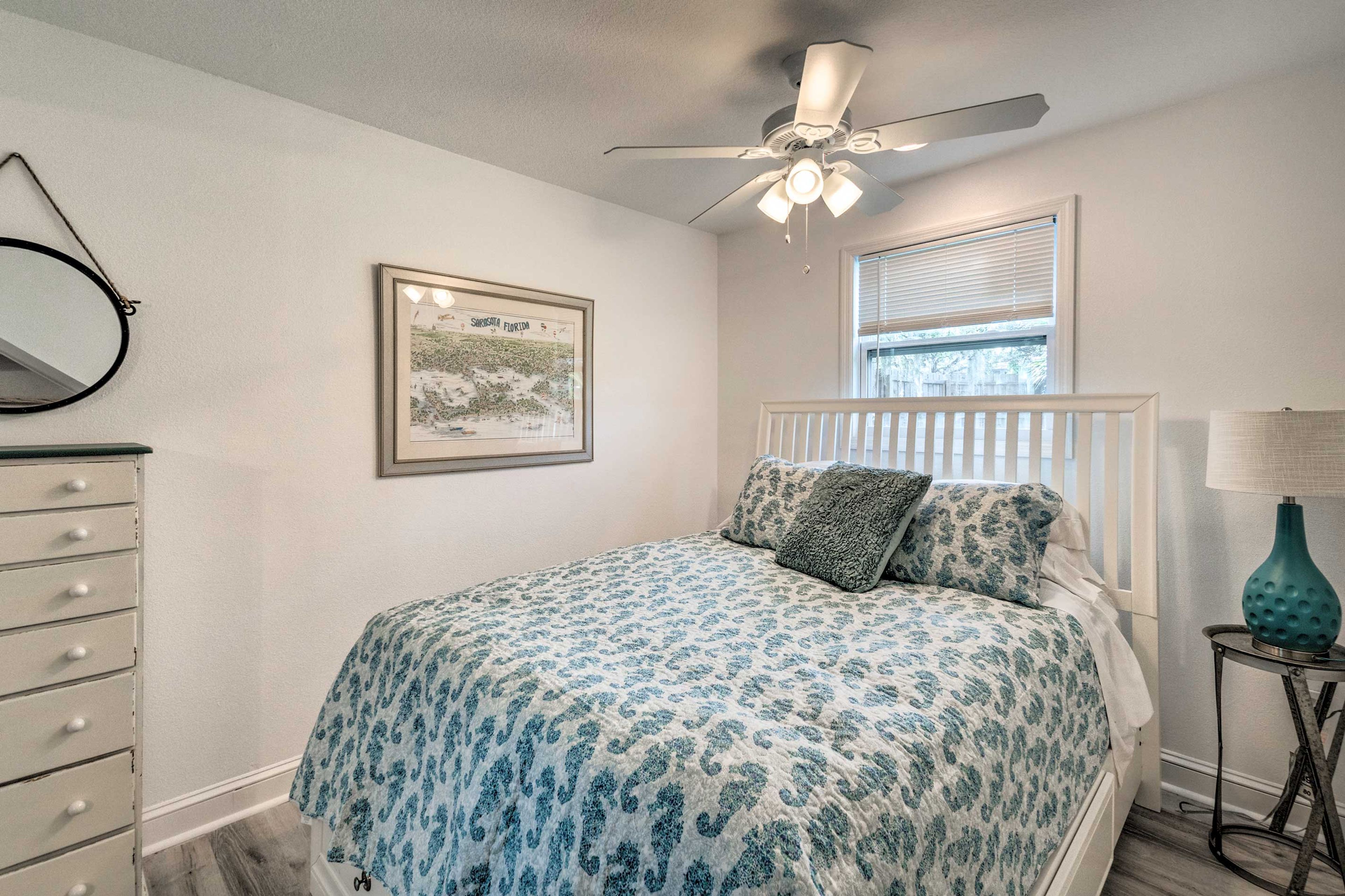 Keep cool under the ceiling fans.