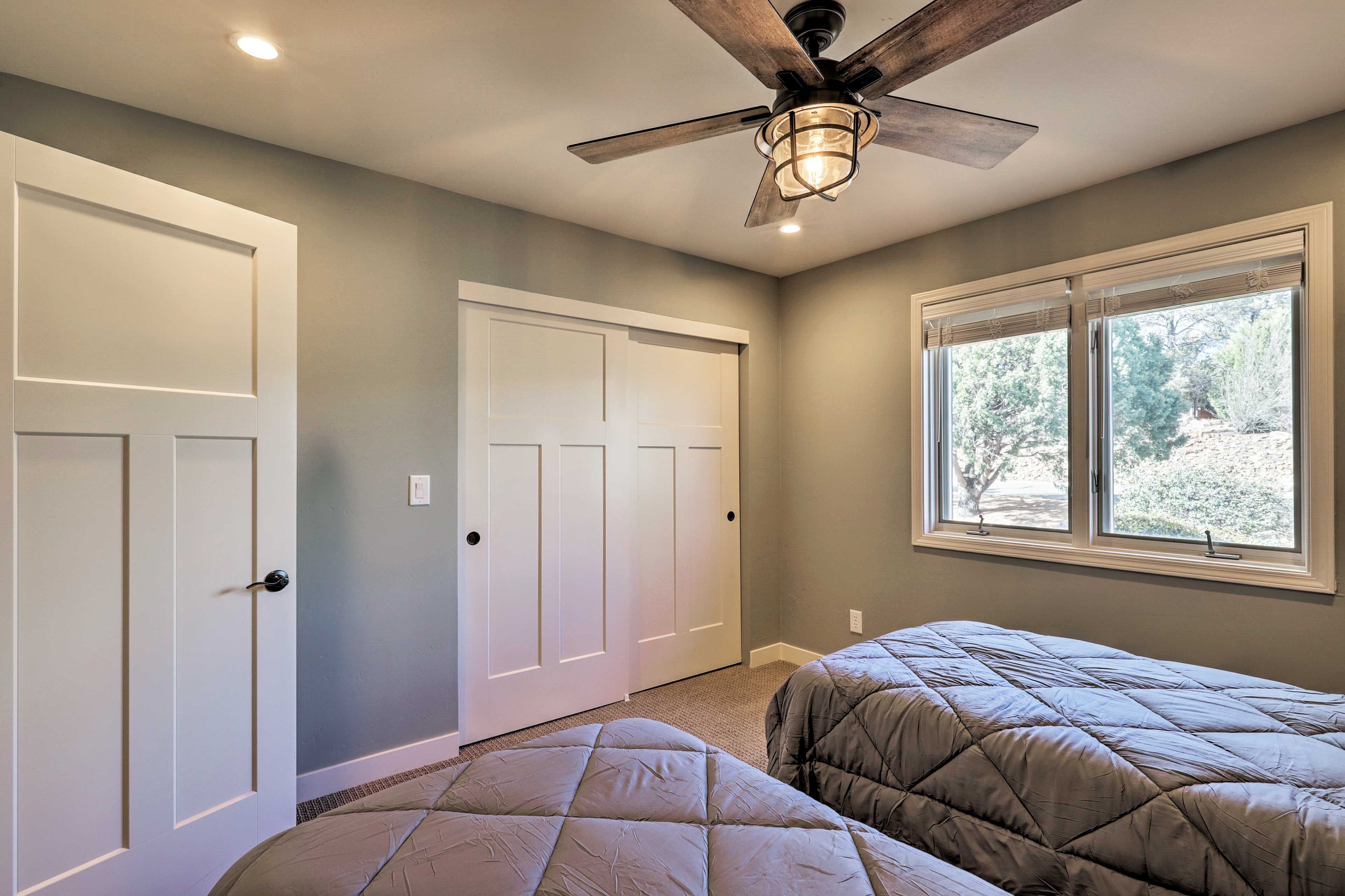 The kids will love bunking together in this room.