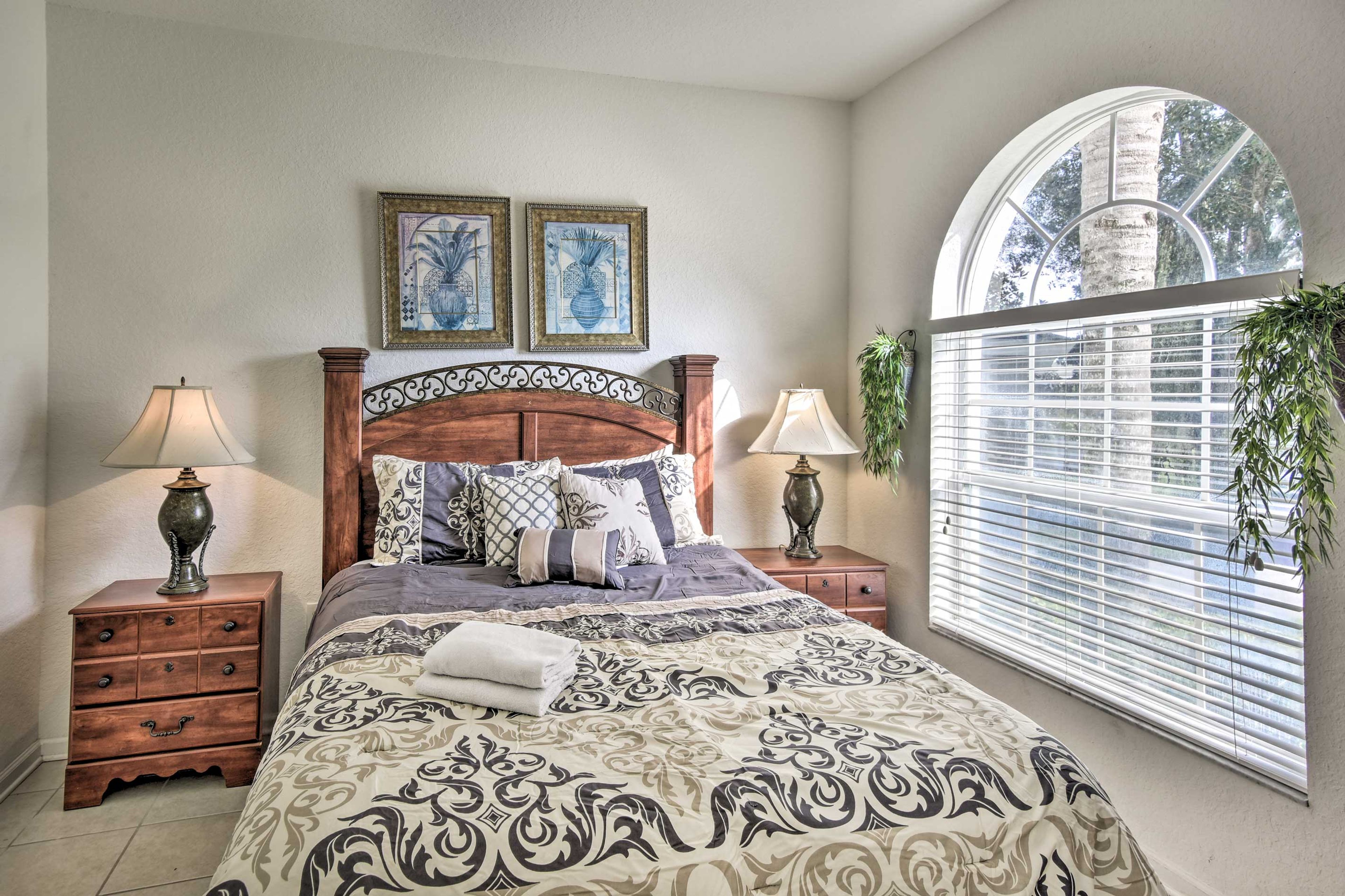 The second bedroom offers a queen bed.